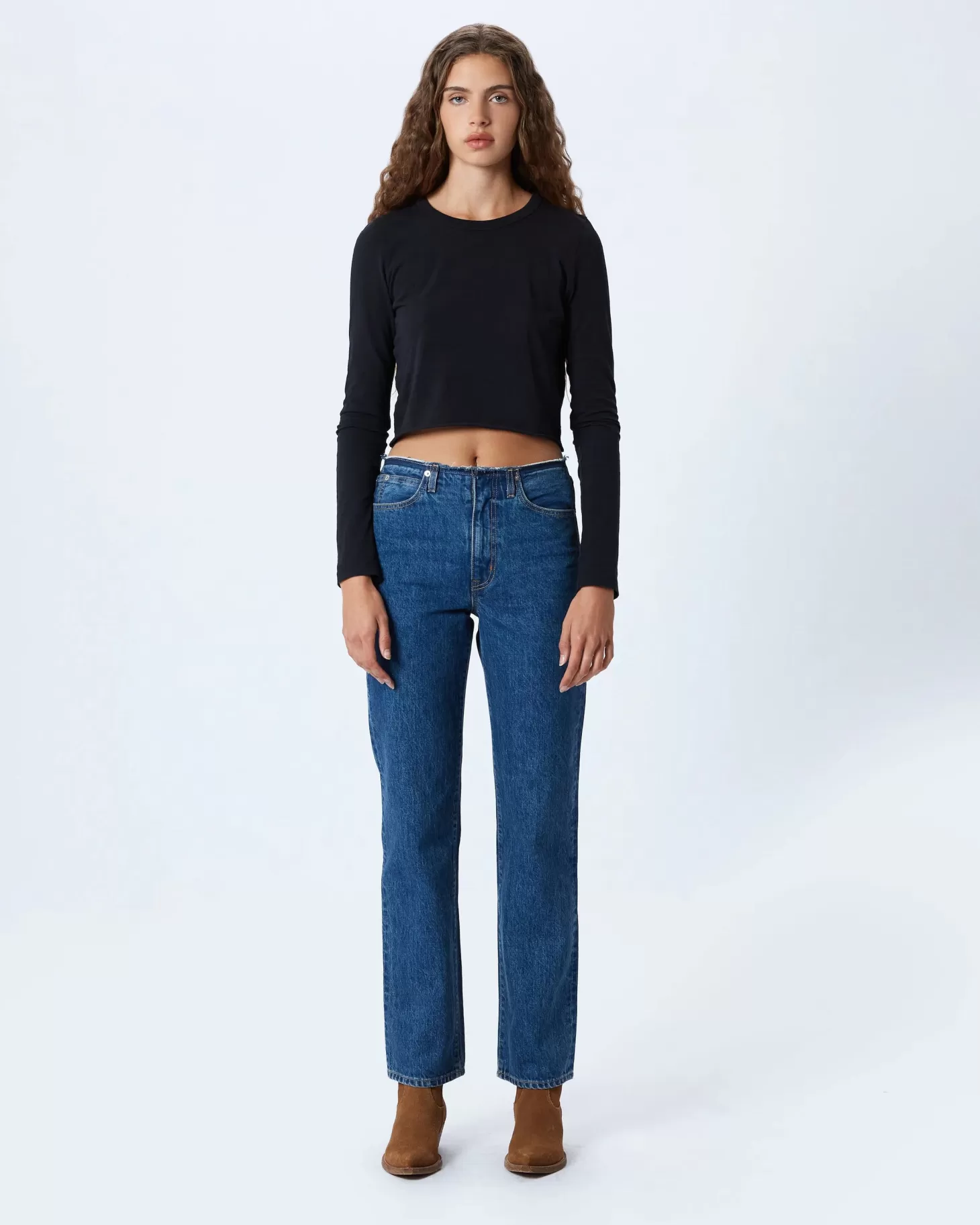 Denim<SLVRLAKE LONDON NO WAISTBAND JEAN