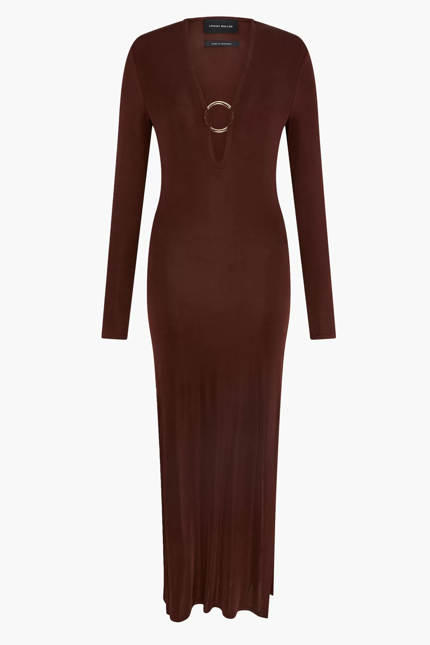 Dresses<LOUISA BALLOU LONG HELIOS DRESS Brown