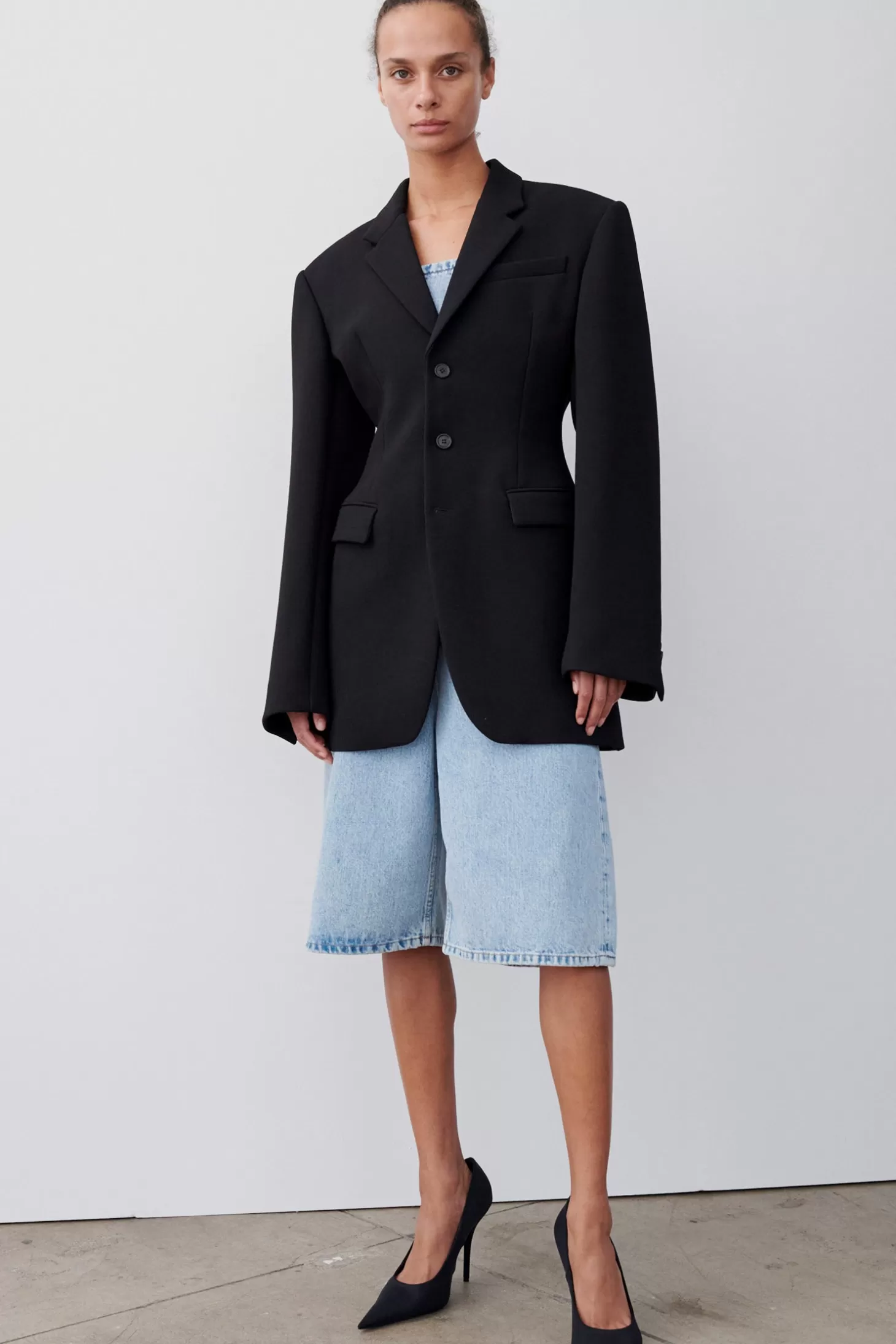 Jackets<WARDROBE.NYC LONGLINE BLAZER Black