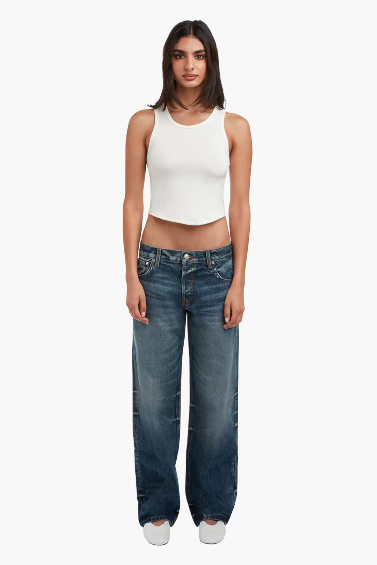 Denim<EB DENIM LOW RISE BAGGY