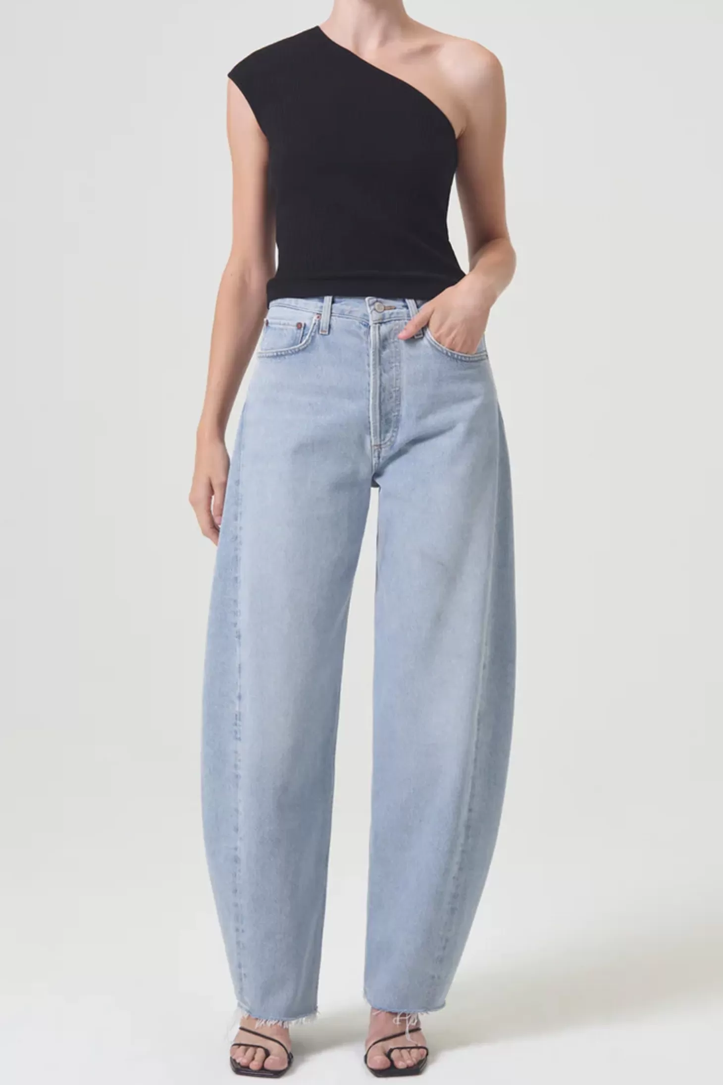 Denim<AGOLDE LUNA HIGH RISE PIECED JEAN