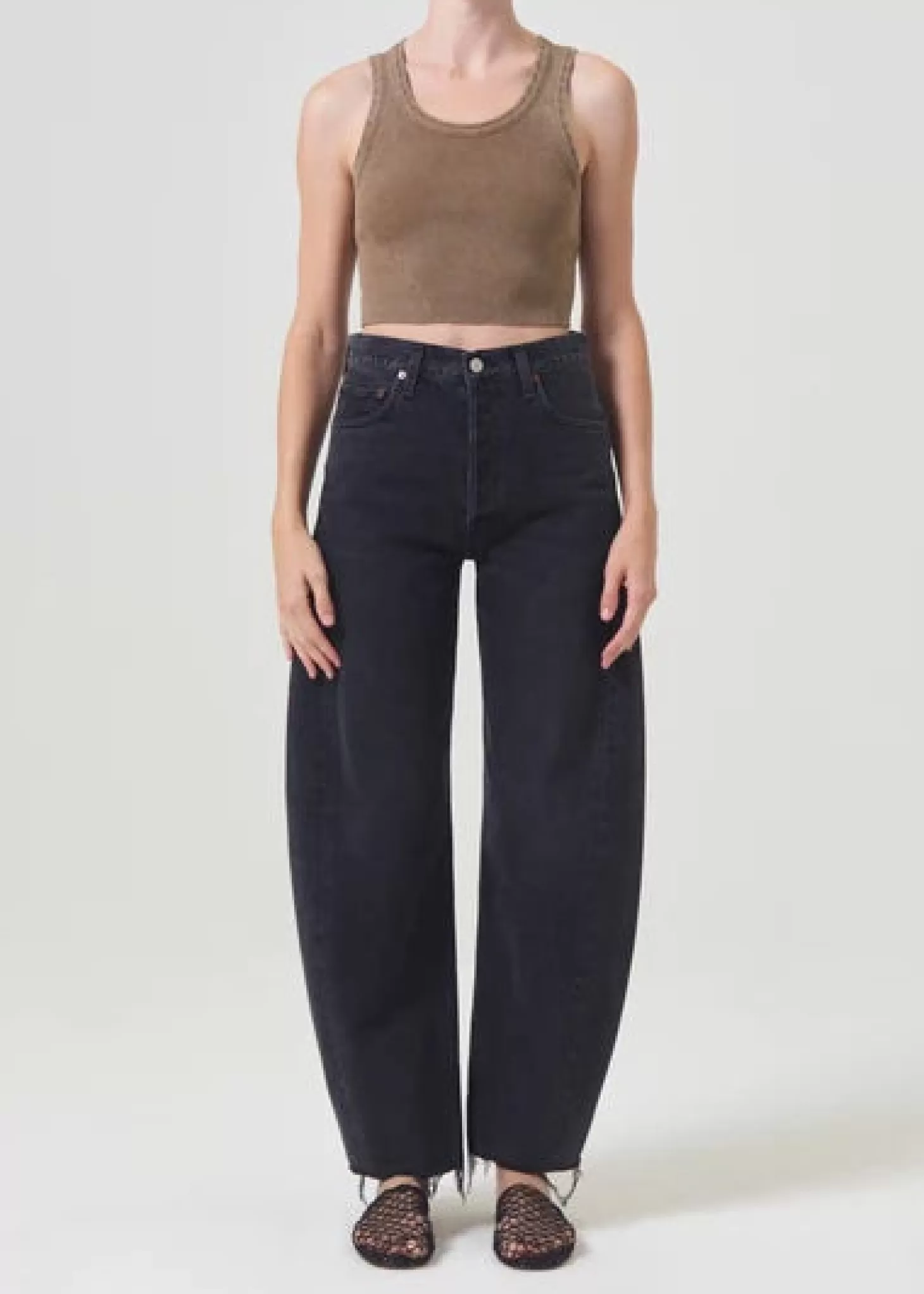 Denim<AGOLDE LUNA HIGH RISE PIECED JEAN