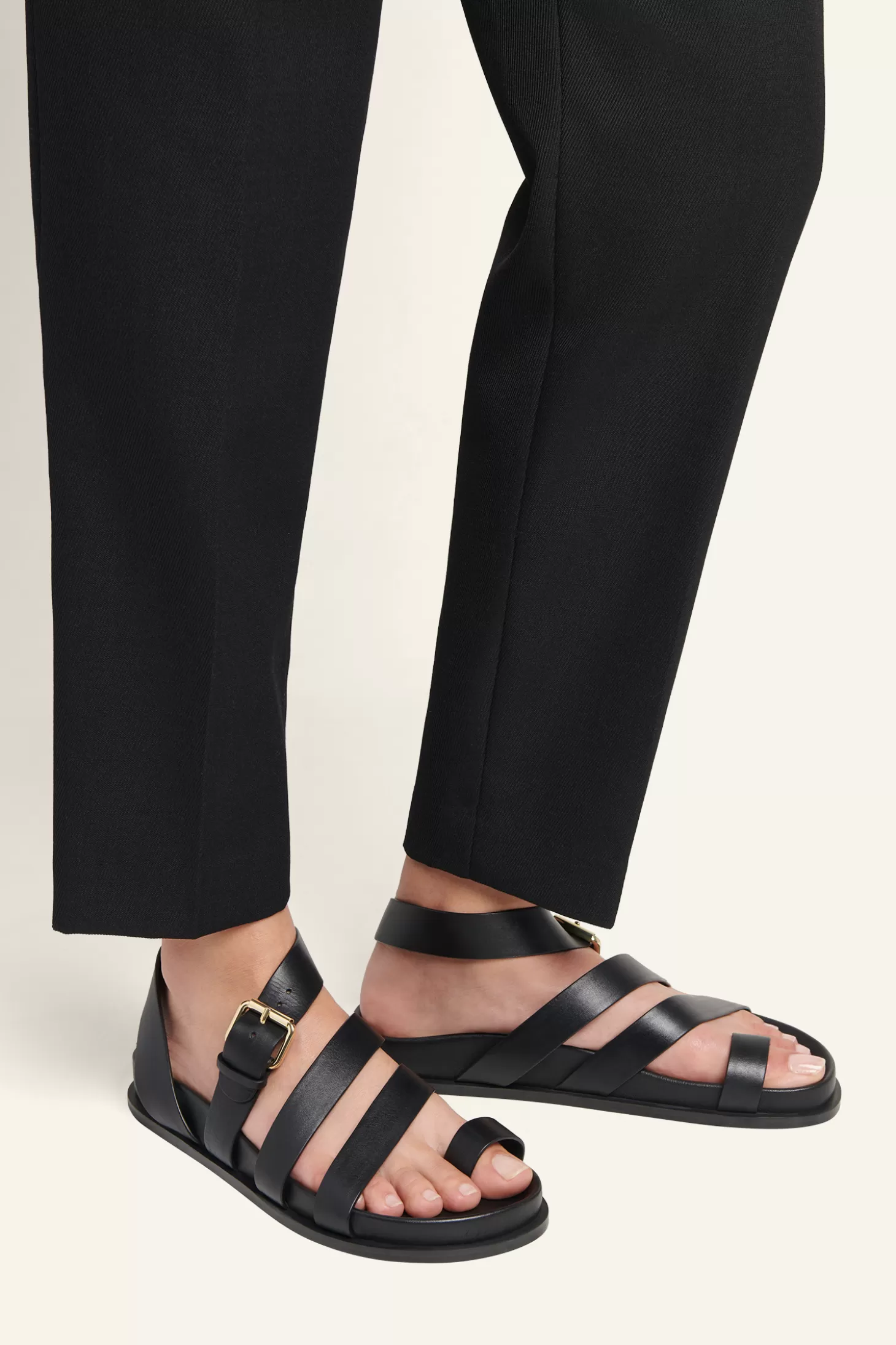 Flats | Sandals<A.EMERY LYON SANDAL Black
