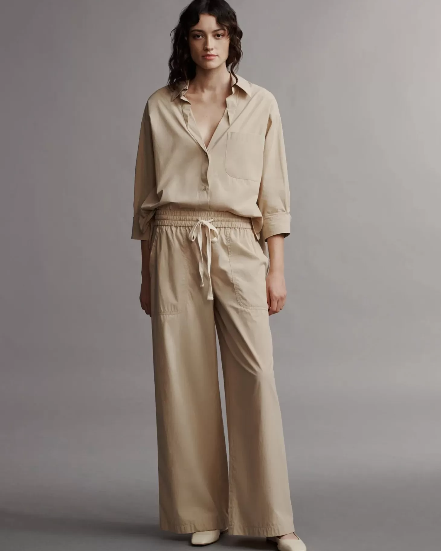 Pants | Matching Sets<TWP MAIN STREET COTTON PANT Sandstone