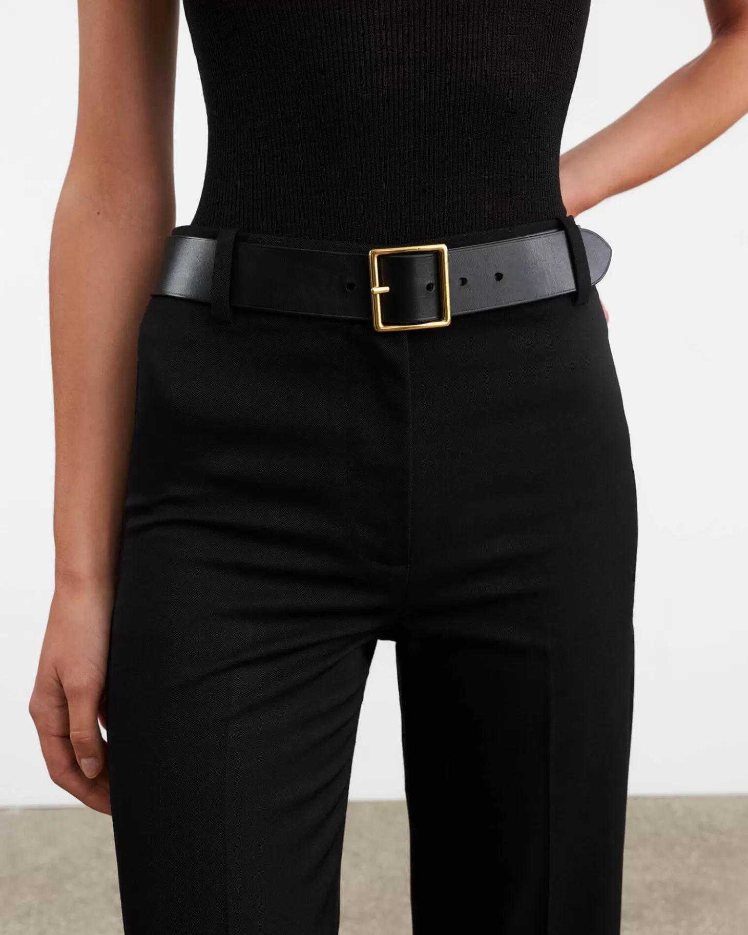 Belts<NILI LOTAN MARCELA BELT Blackw/antiquebrassbuckle