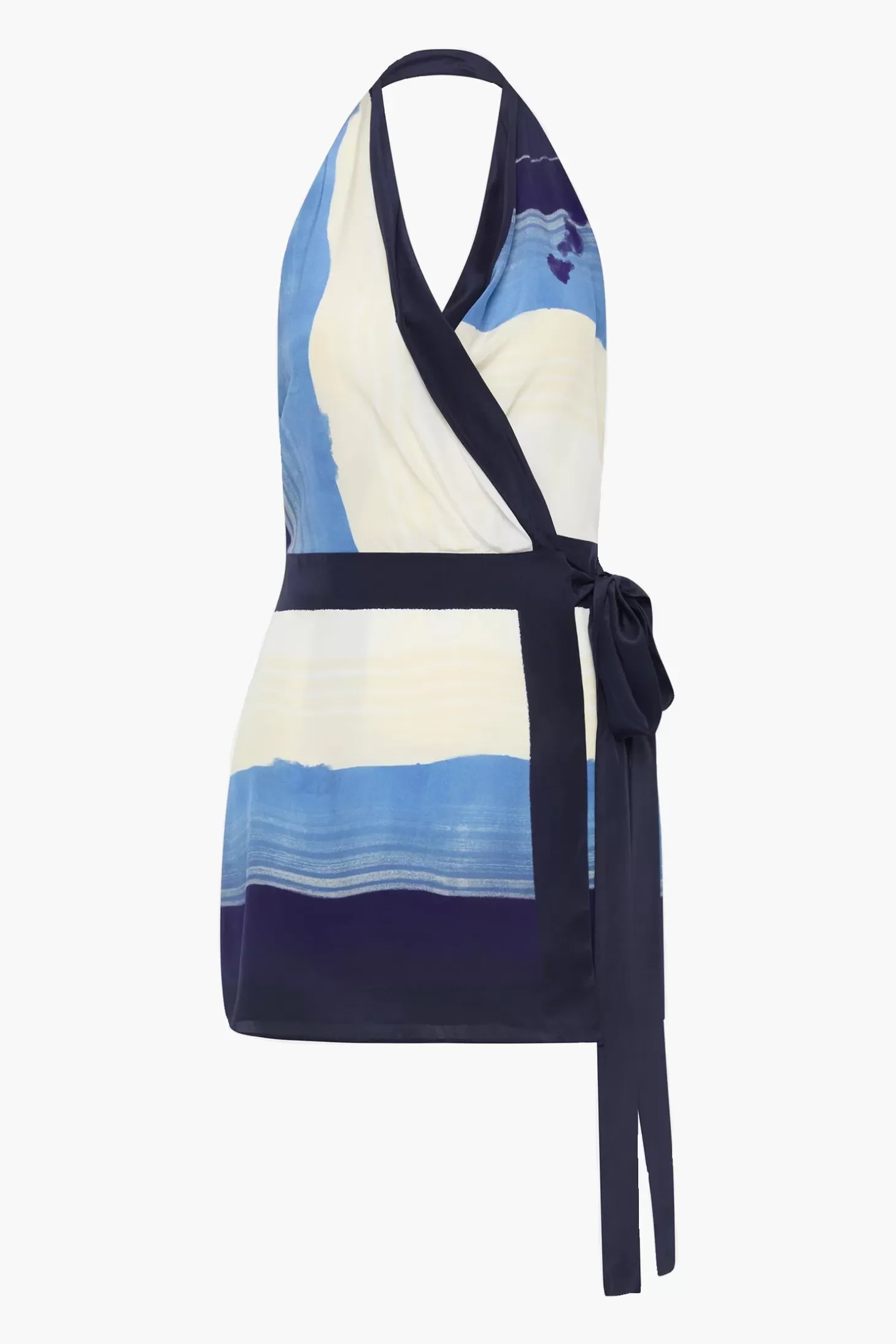 Dresses<SIR MARINER WRAP HALTER MINI DRESS