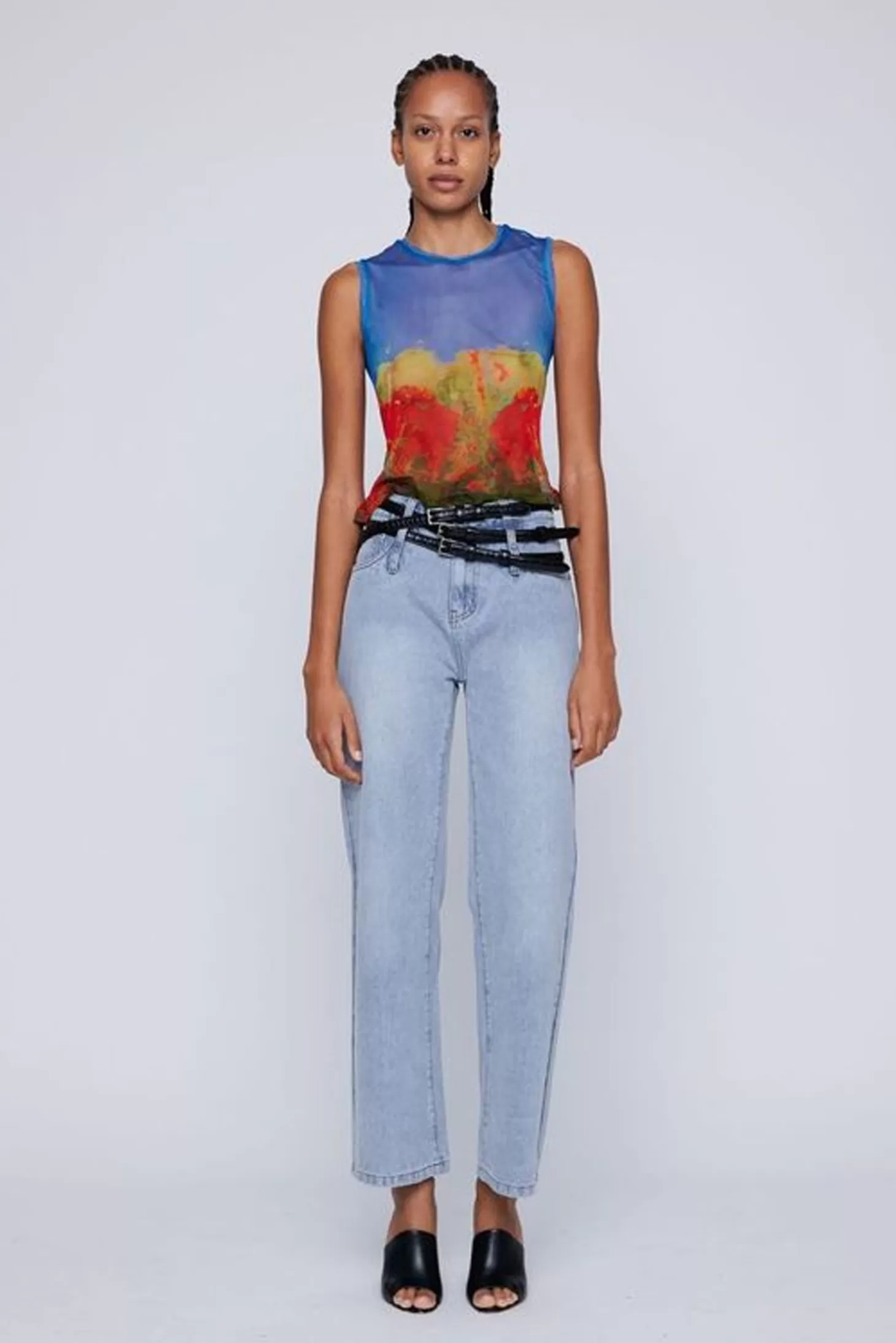 Tops<WYNN HAMLYN MESH TANK RoseField