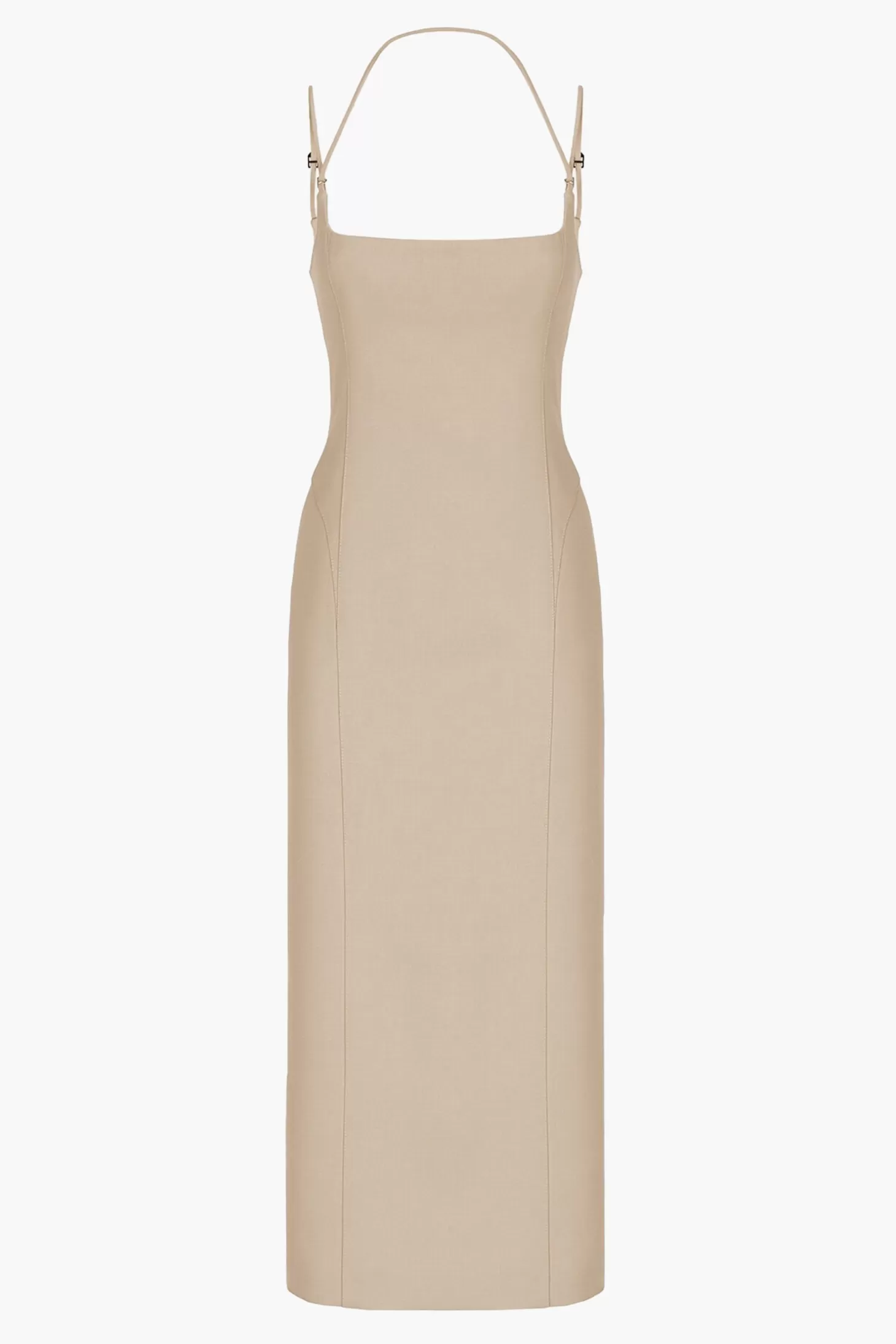 Dresses<THE ATTICO MIDI DRESS Beige