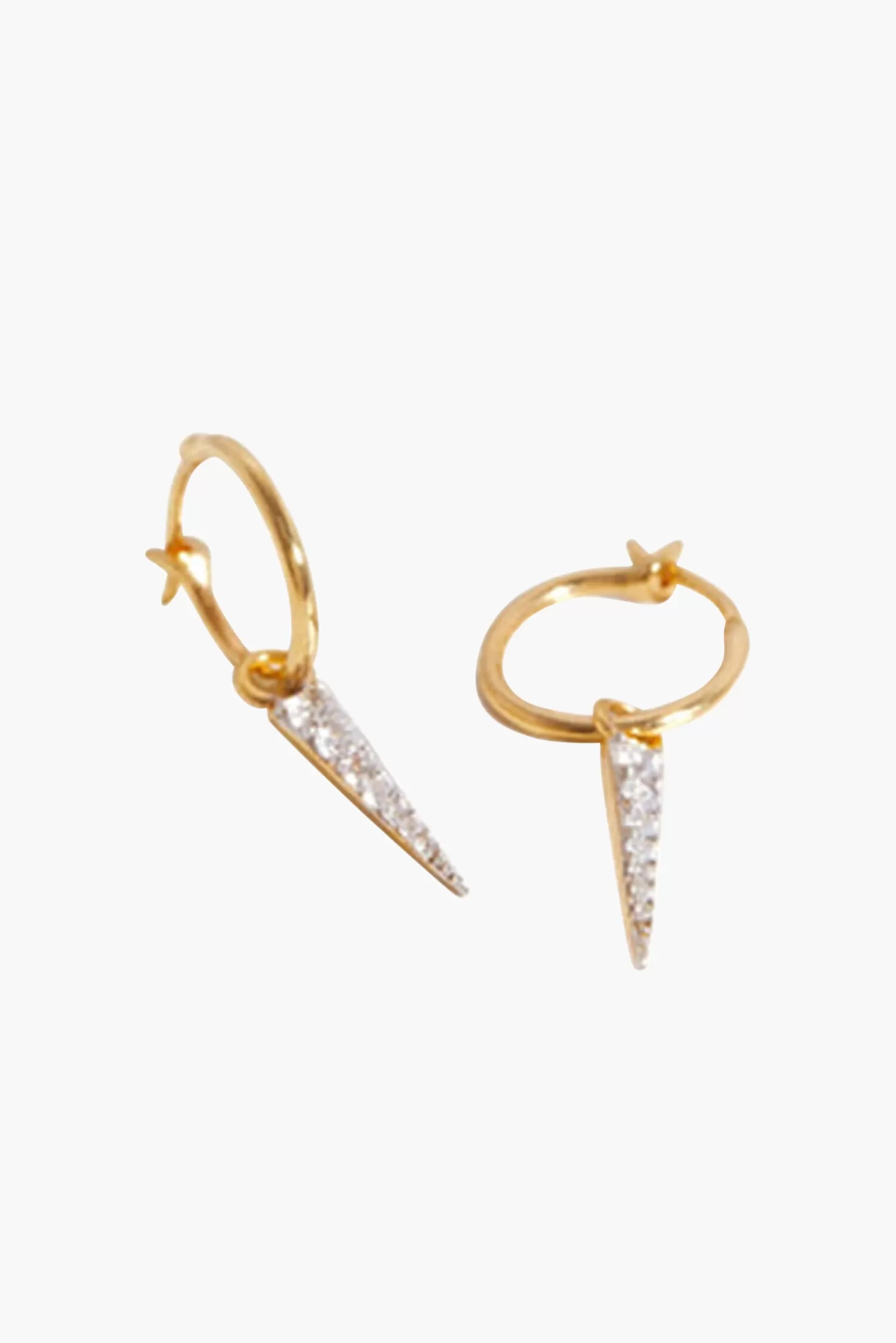Jewellery<MISSOMA MINI PAVE SPIKE CHARM HOOPS