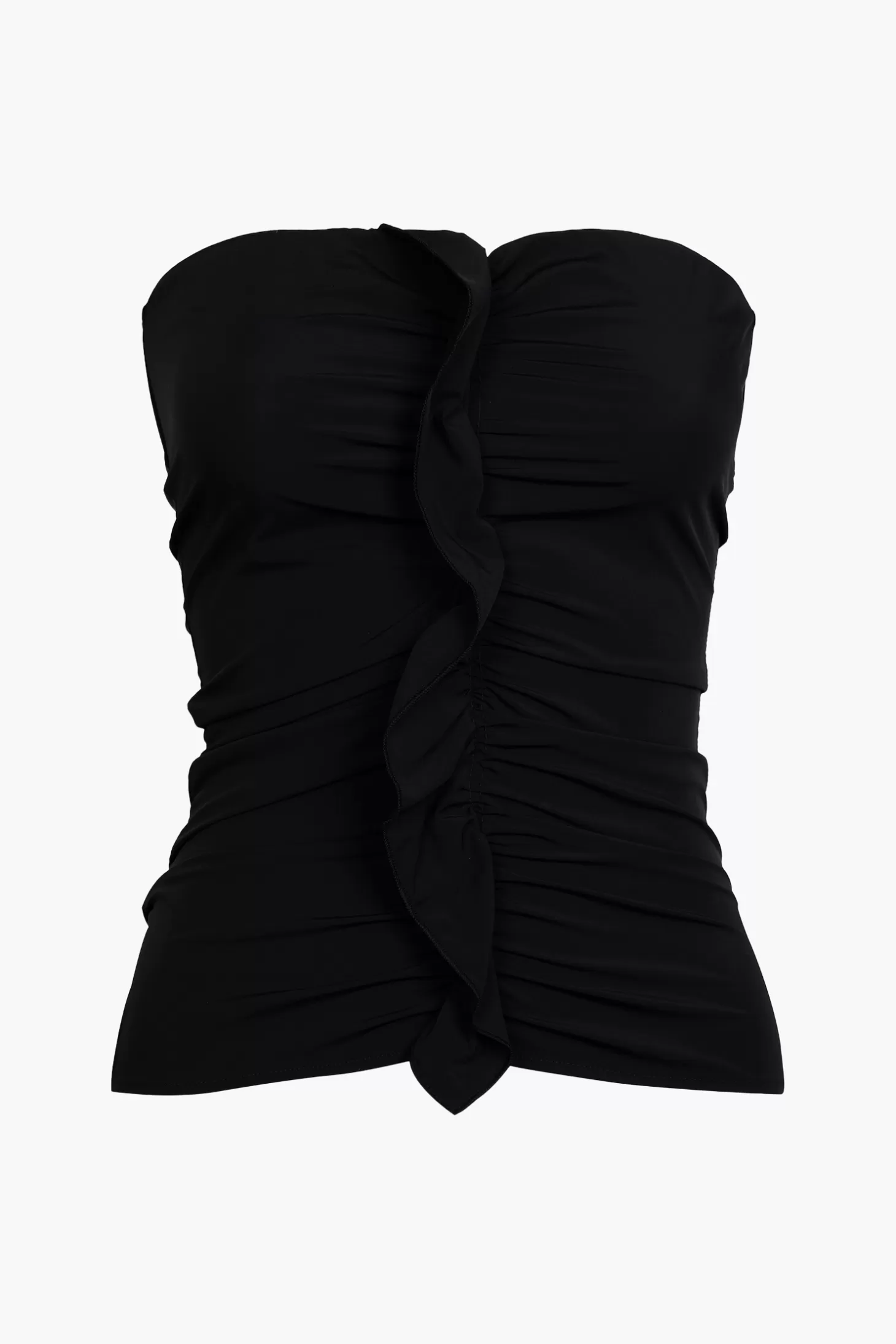 Tops | Matching Sets<Paris Georgia MINIMAL RUFFLE TUBE Black