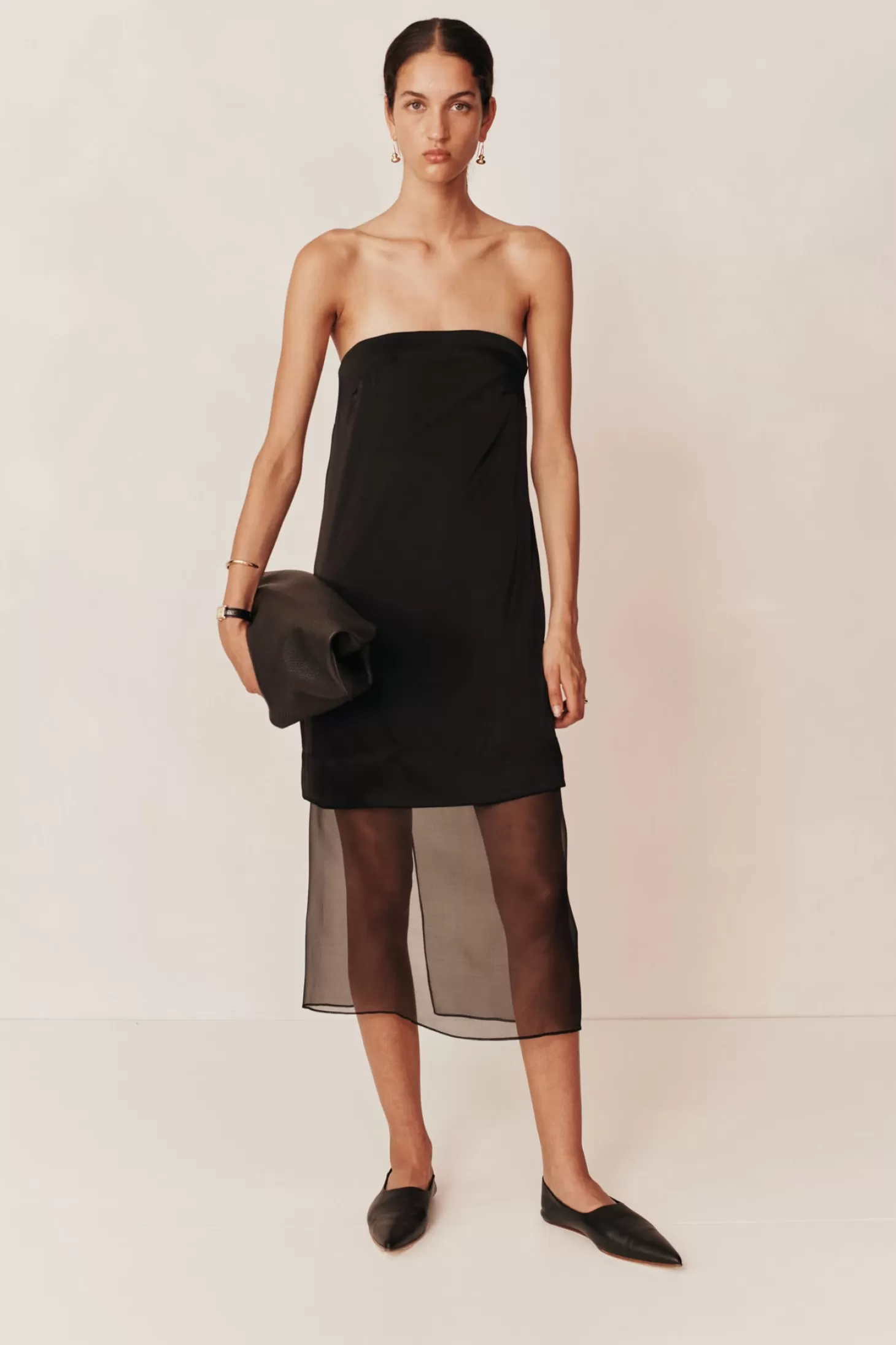 Dresses<ESSE MONO COLUMN MINI DRESS Black
