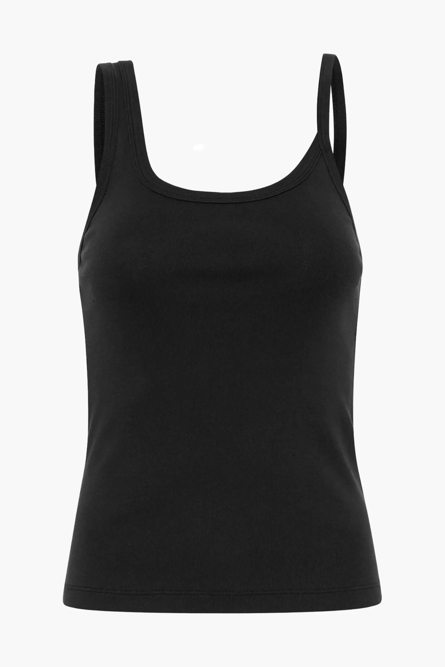 Tops<ST. AGNI ORGANIC COTTON ASYMM TANK Black