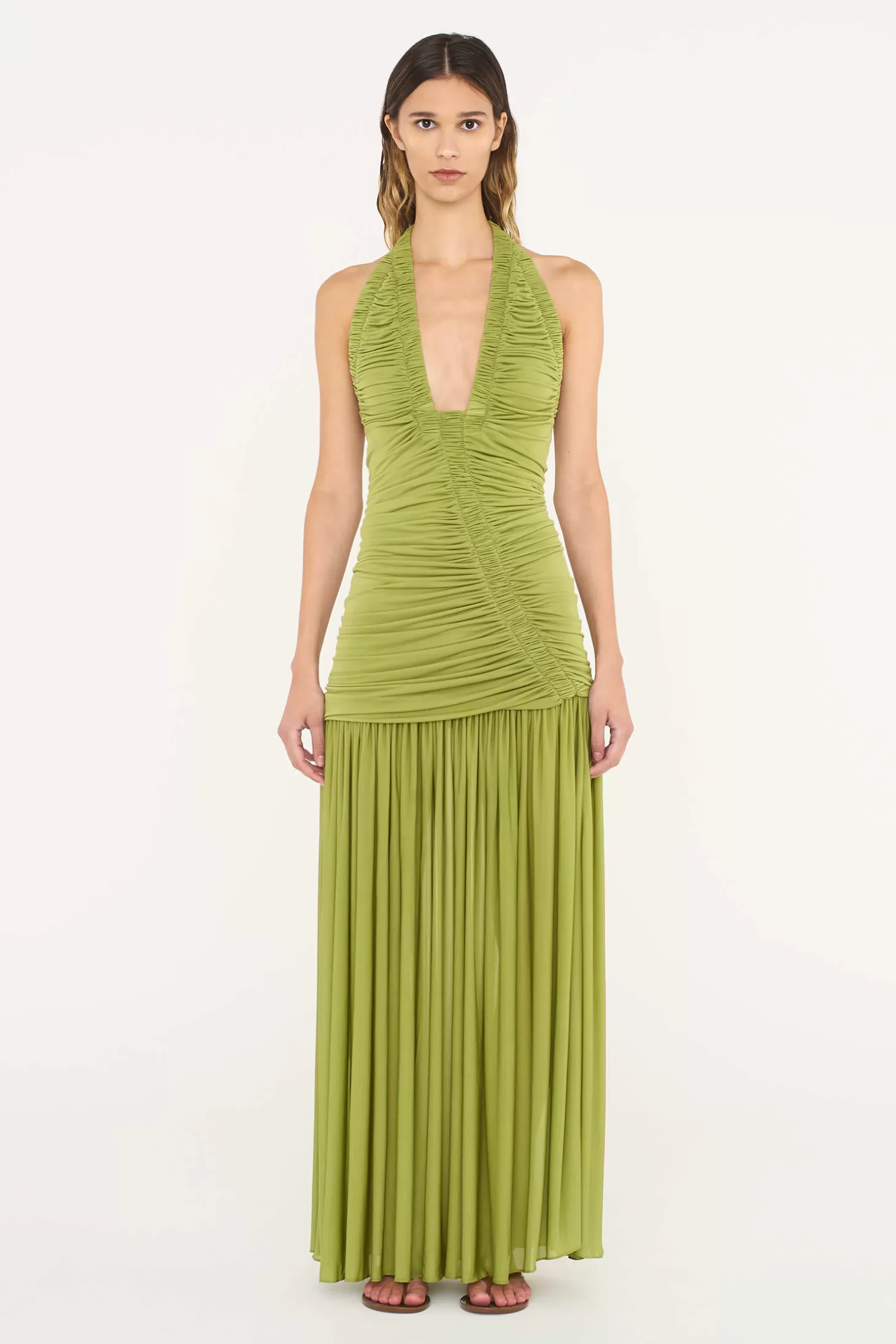 Dresses<CHRISTOPHER ESBER ORION GOWN GreenOlive
