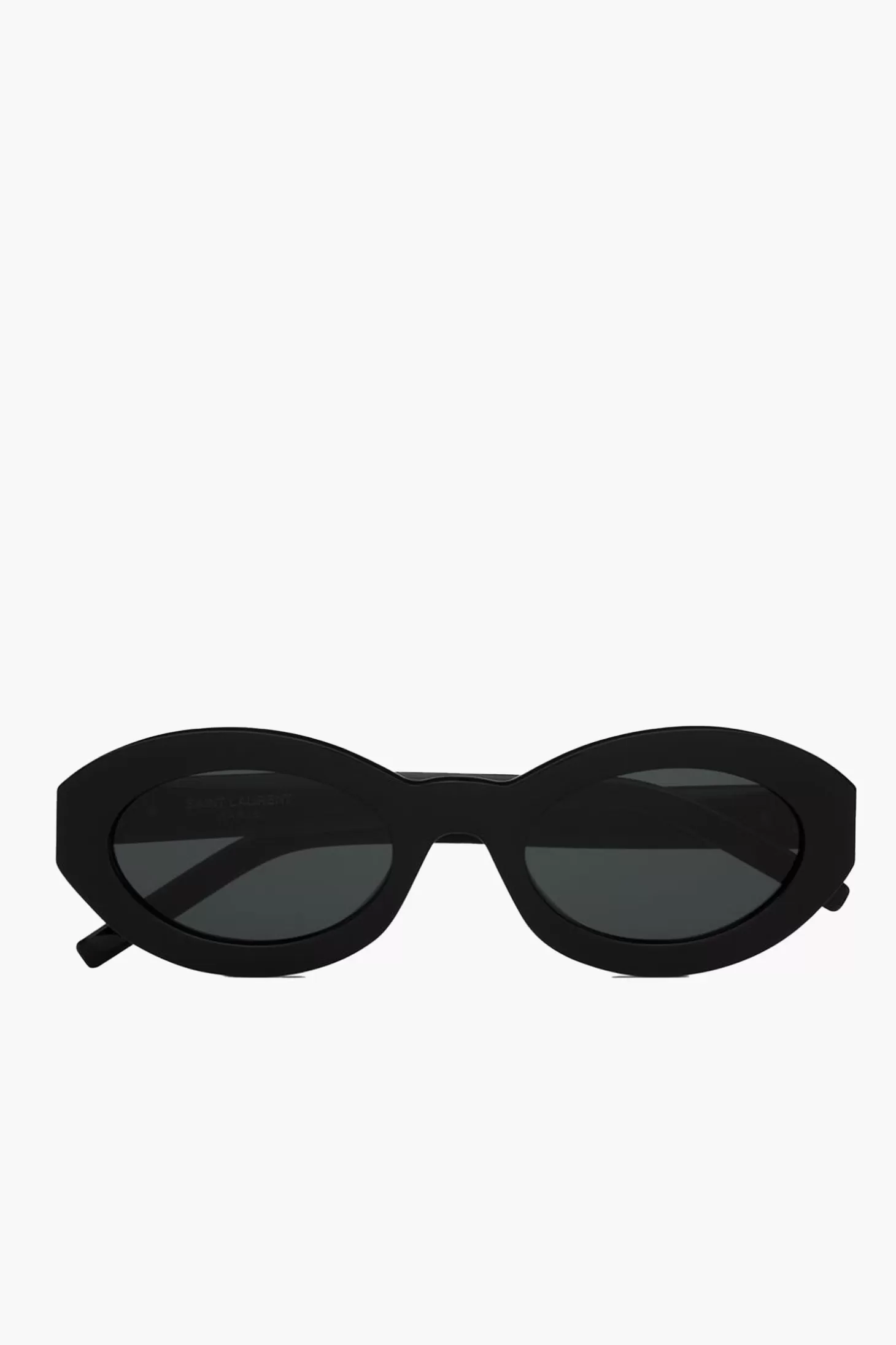 Sunglasses<SAINT LAURENT OVAL ACETATE FRAME SUNGLASSES BlackandLightGold