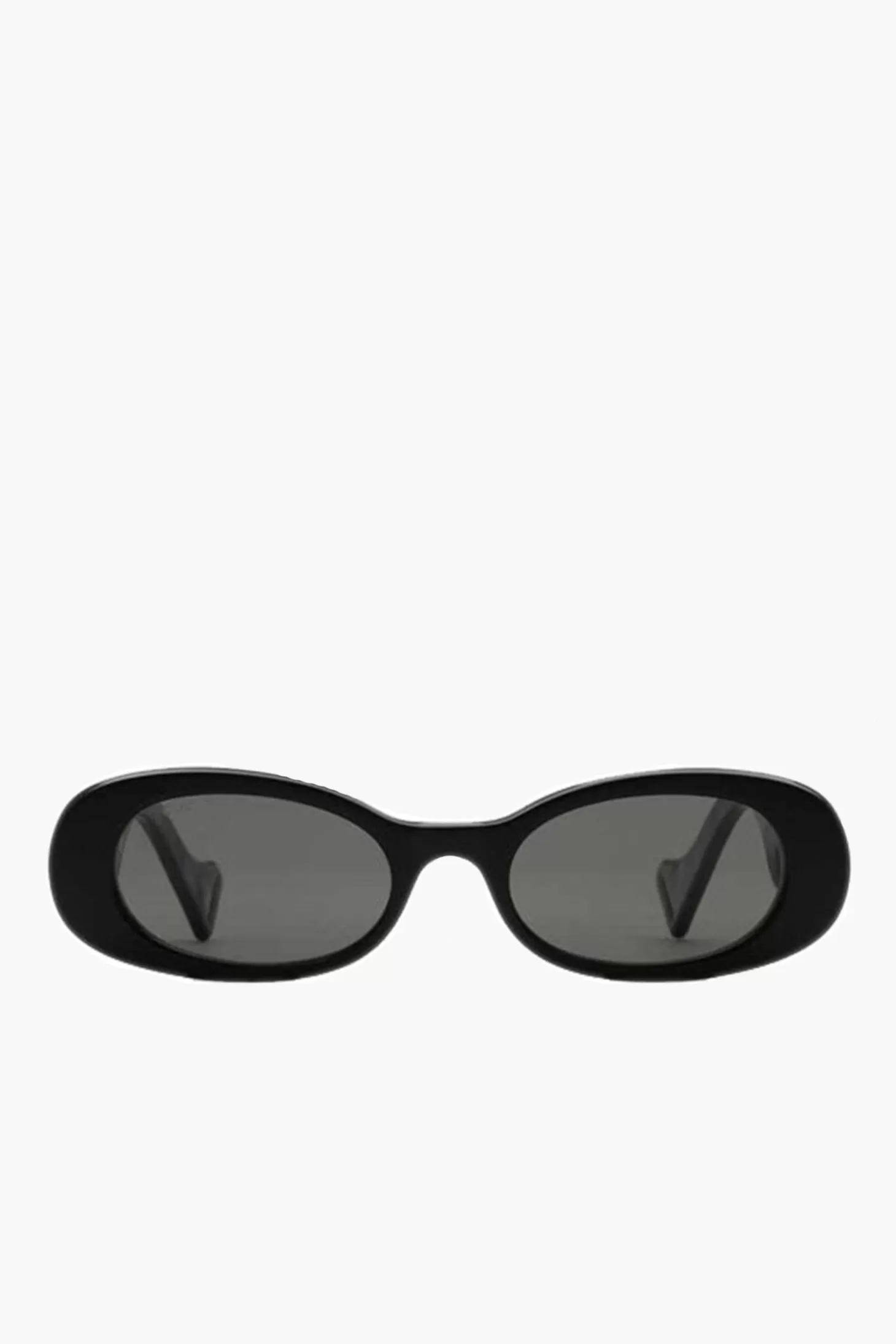 Sunglasses<GUCCI OVAL SUNGLASSES Black