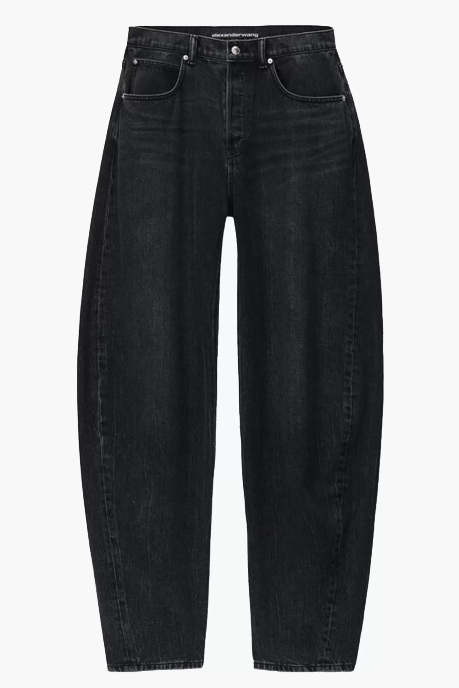 Denim<ALEXANDER WANG OVERSIZED ROUNDED LOW RISE JEAN