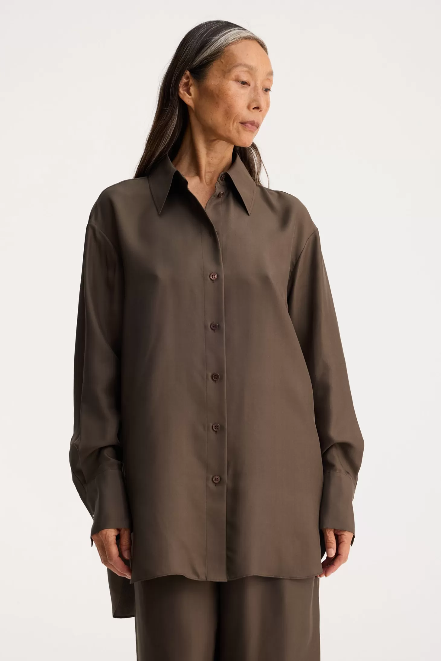 Tops | Matching Sets<RÓHE OVERSIZED SILK SHIRT