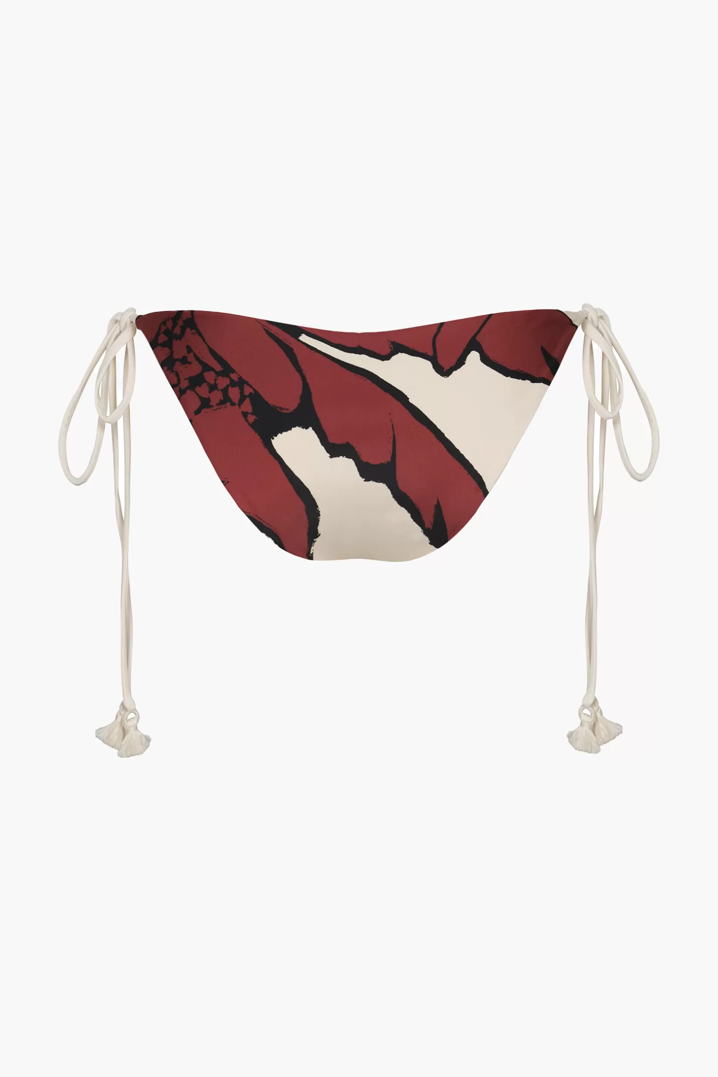 Matching Sets | Swimwear<JOHANNA ORTIZ PALMS ENTORCHE DEL MAR BIKINI BOTTOM Ecru/Red/Black
