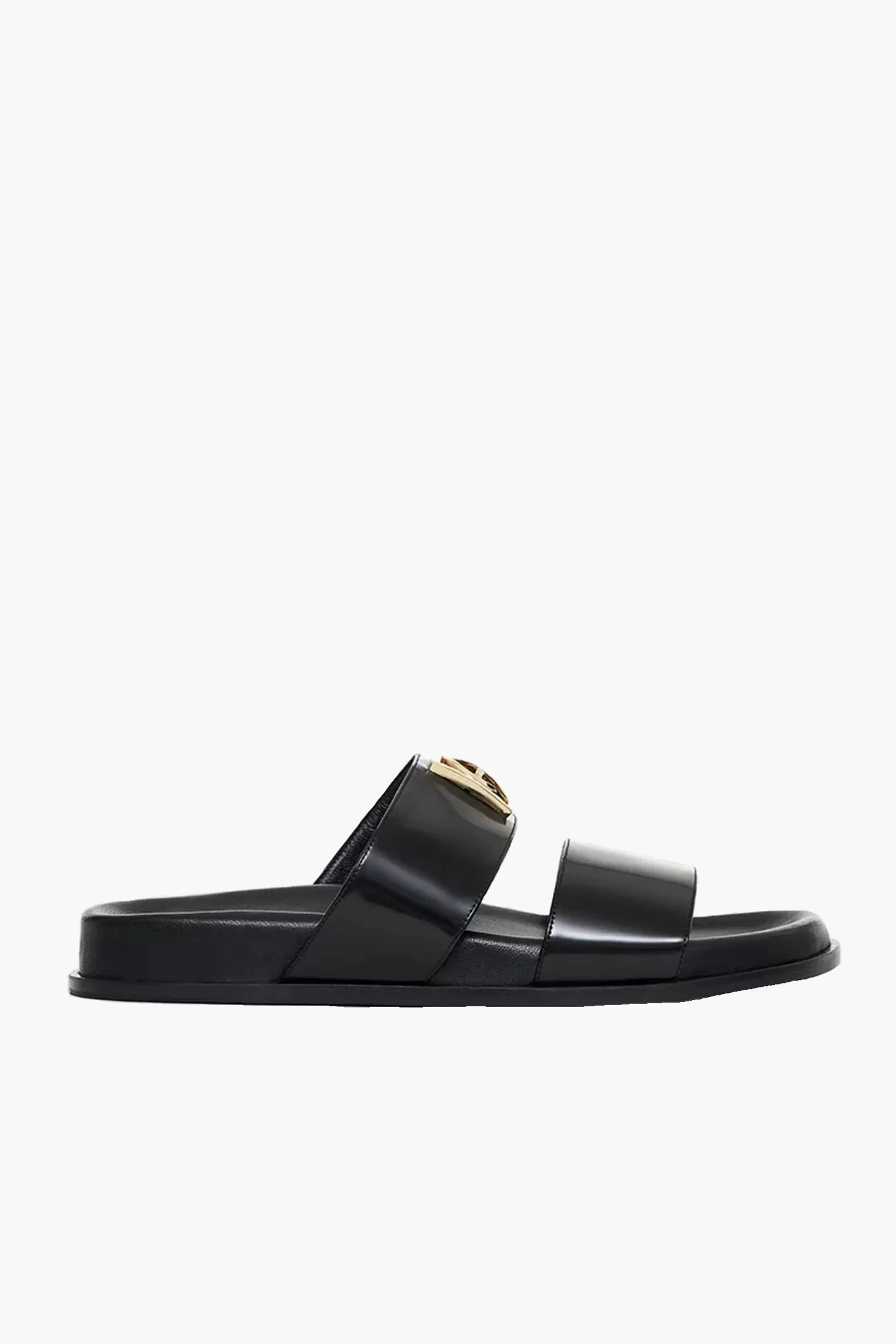 Flats | Sandals<ANINE BING PARKER SLIDES MONOGRAM Black