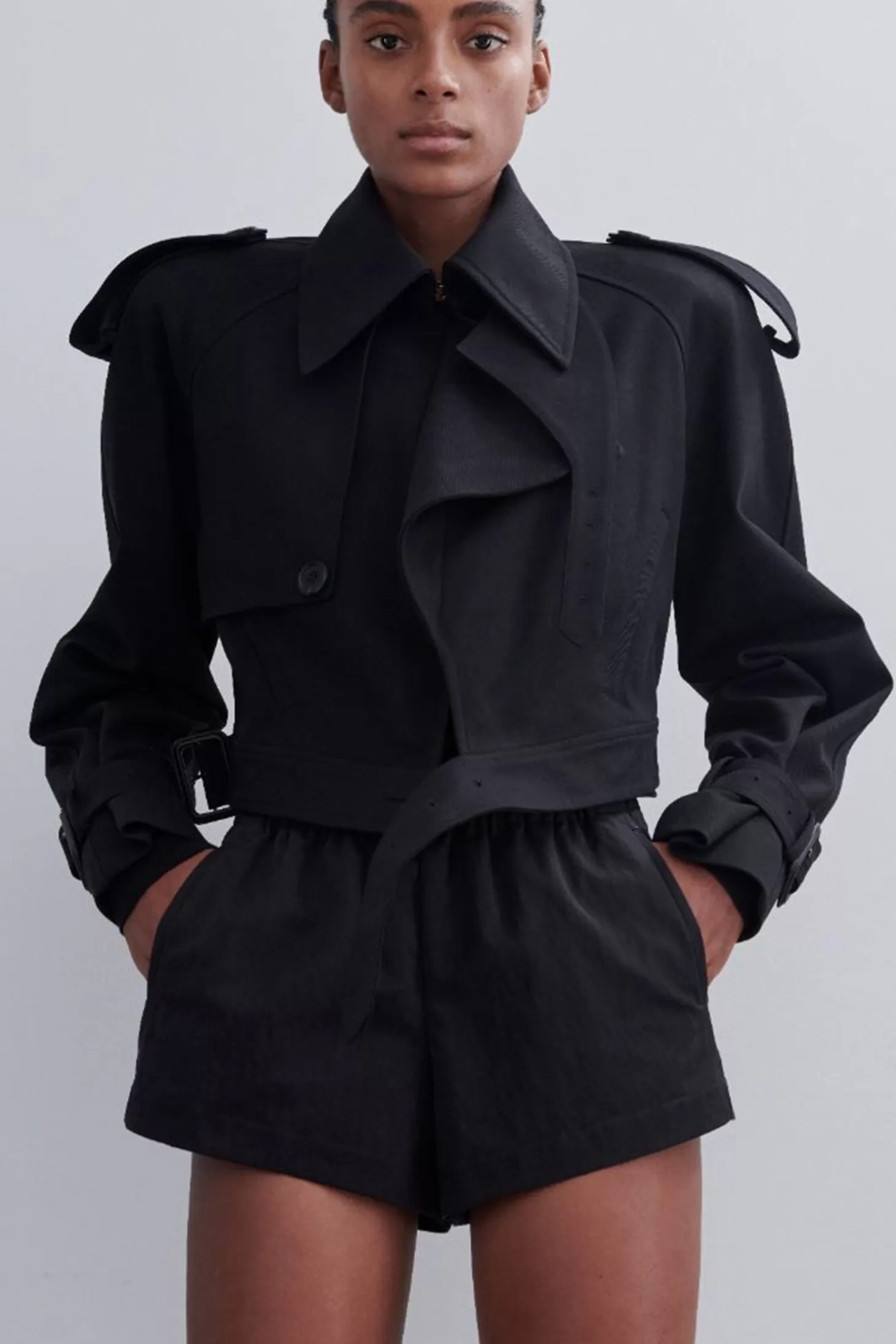 Jackets<WARDROBE.NYC PERFECTO TRENCH Black