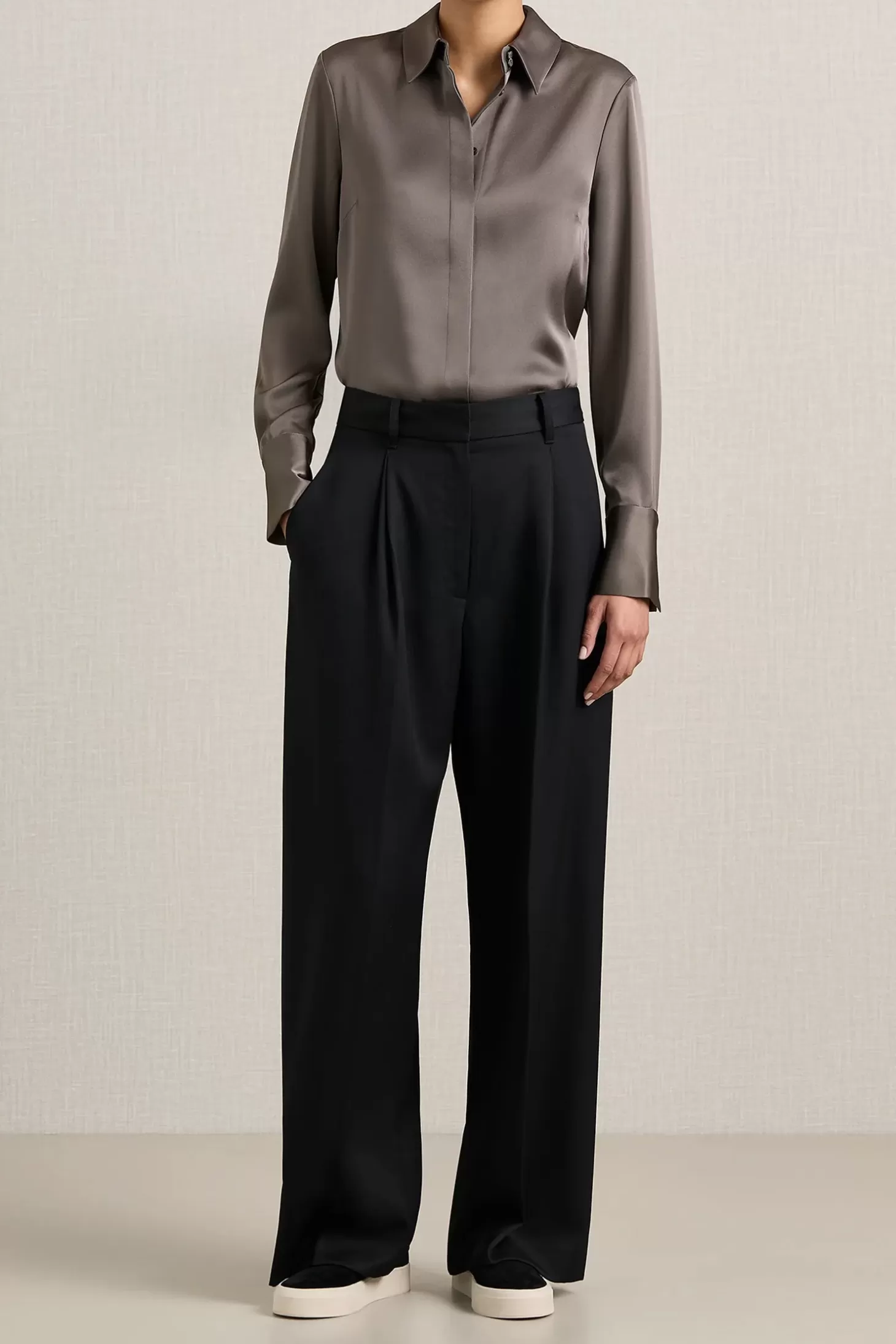 Tops<A.EMERY PHILIPPA SHIRT Graphite