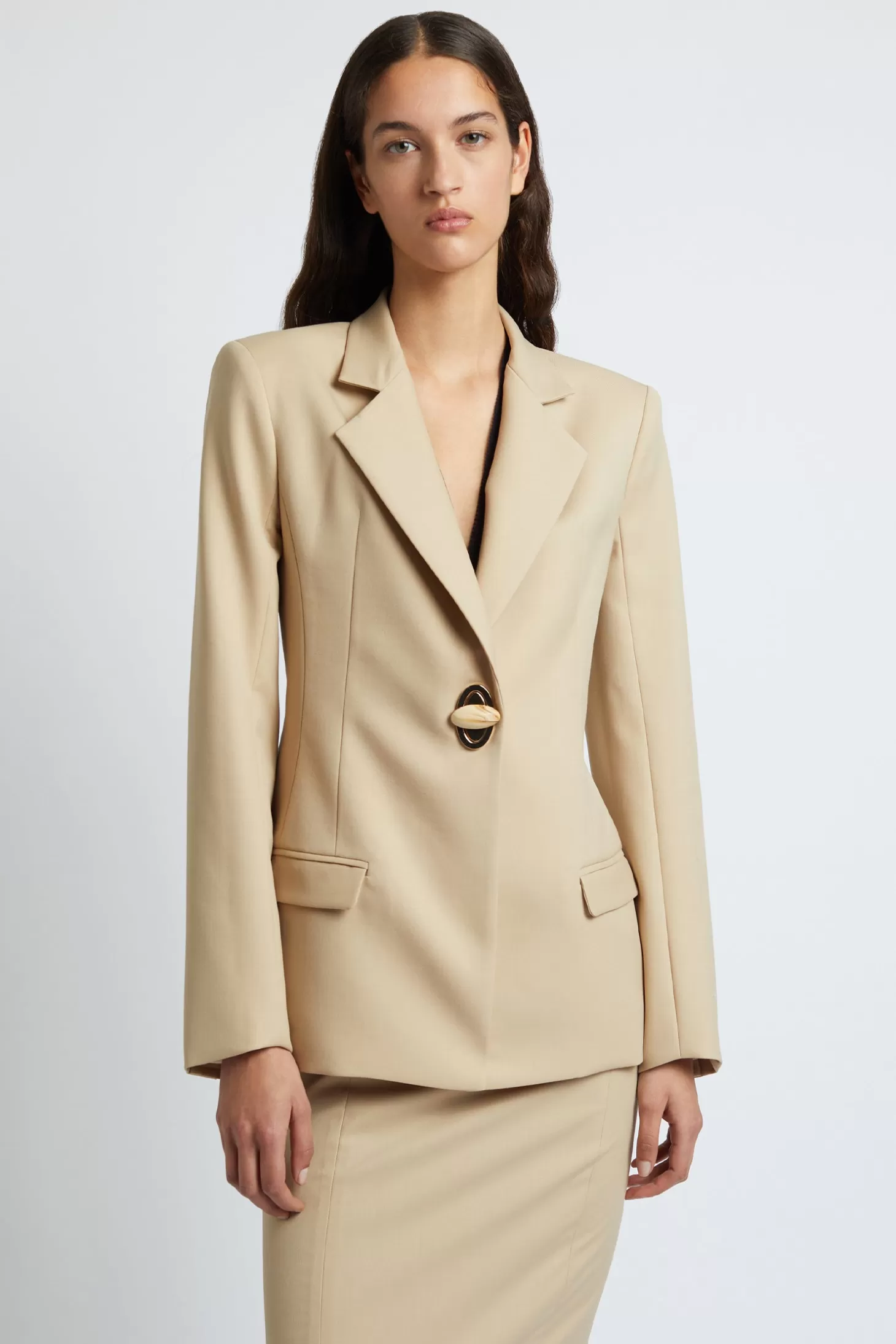 Jackets | Matching Sets<CHRISTOPHER ESBER RACQUET APEX BLAZER Sand