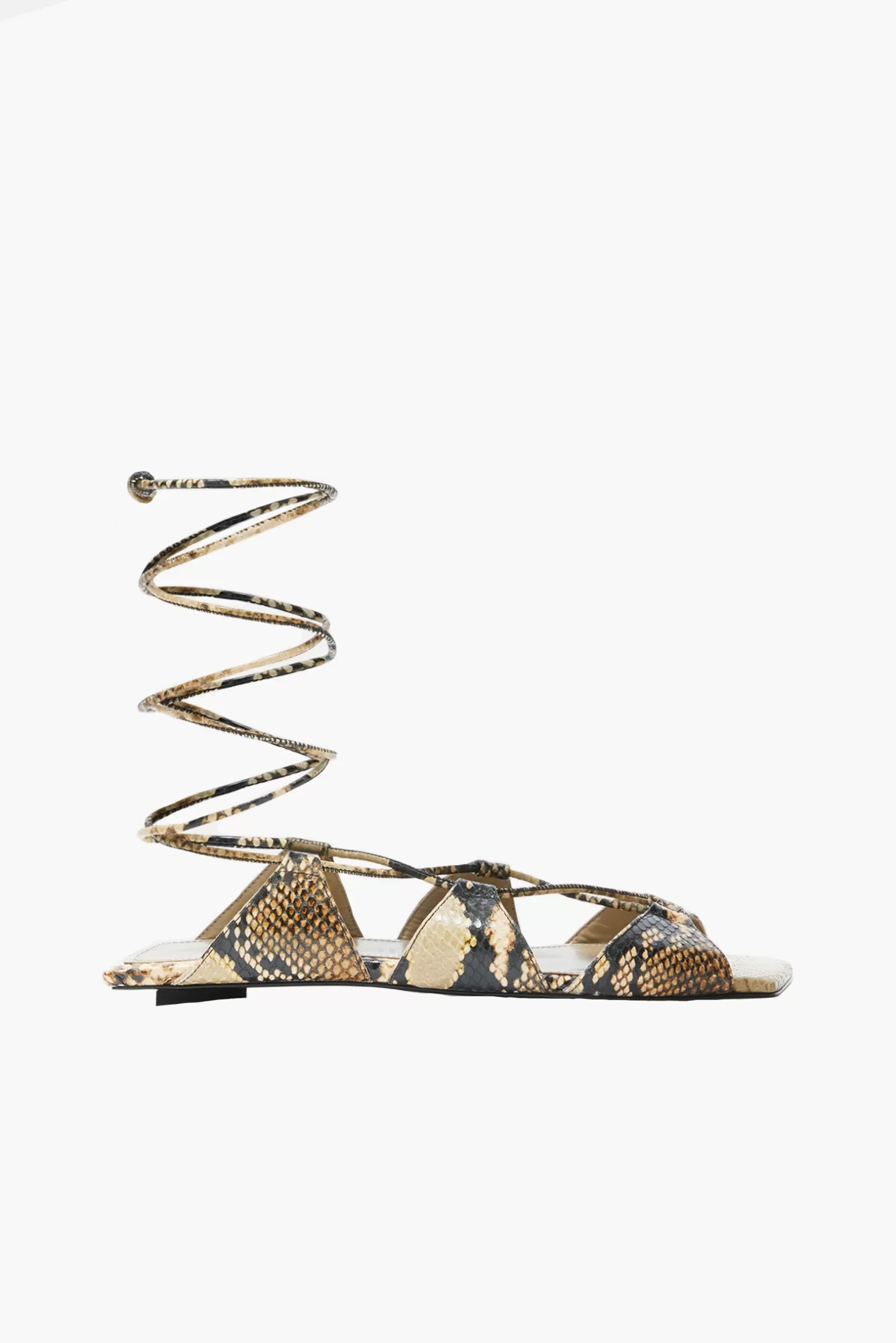 Flats | Sandals<THE ATTICO RENEE FLAT SANDAL Sand/Black