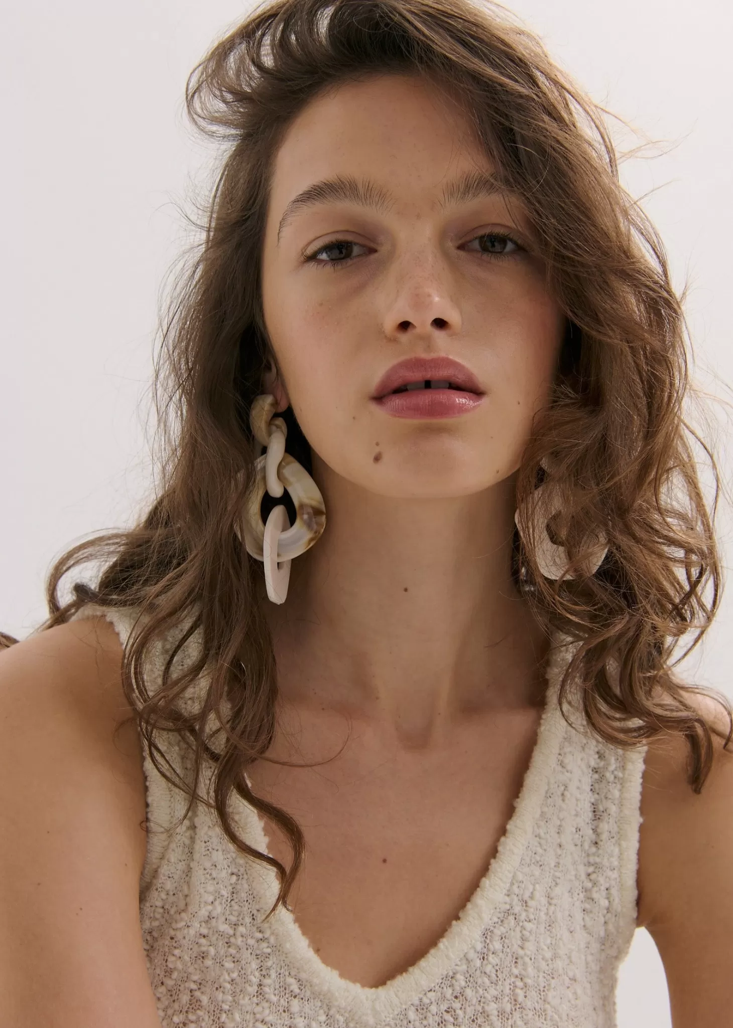 Jewellery<ANNA ROSSI RESORT WEAR EARRING Cream