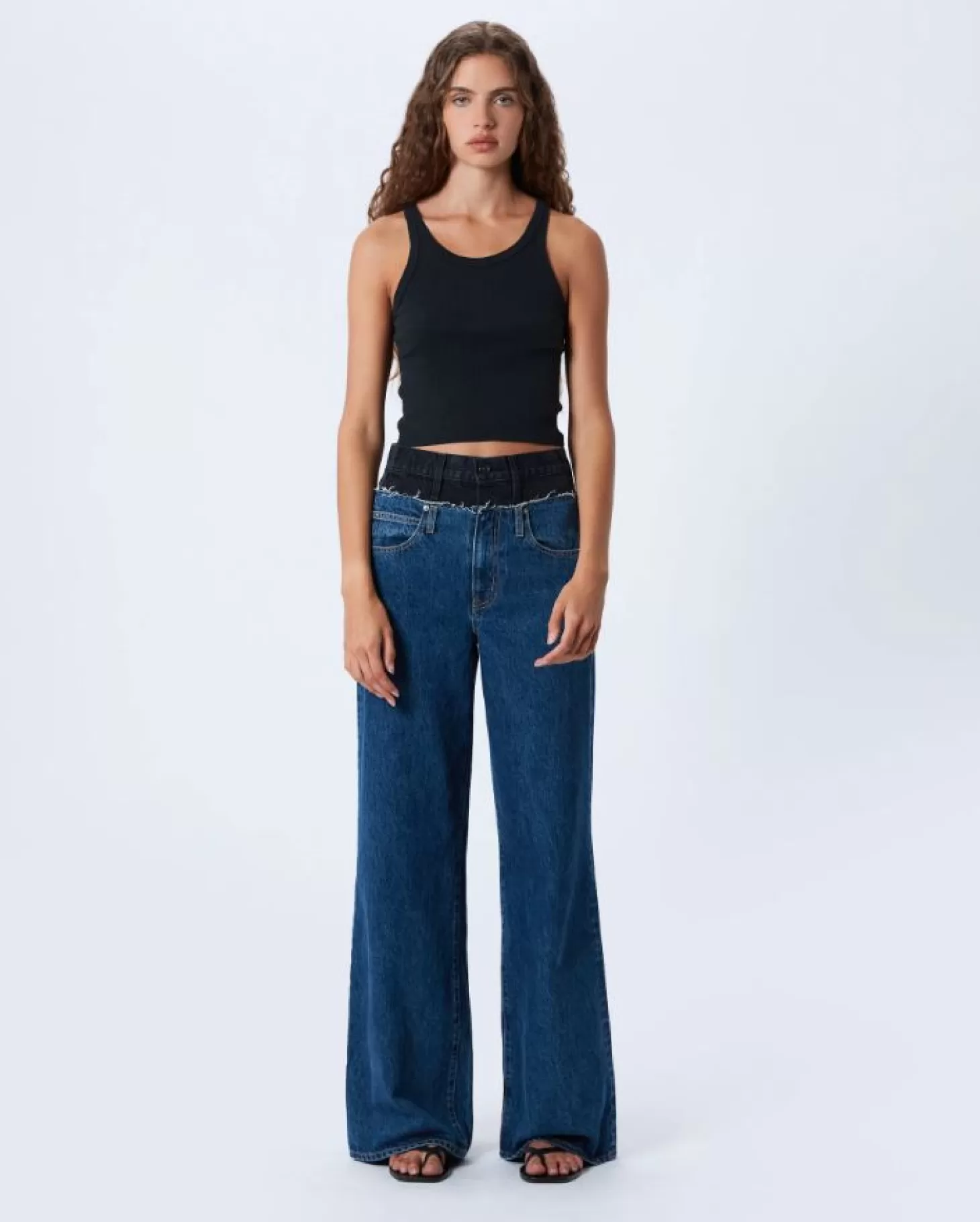 Denim<SLVRLAKE RE-WORKED EVA DOUBLE WAISTBAND JEAN