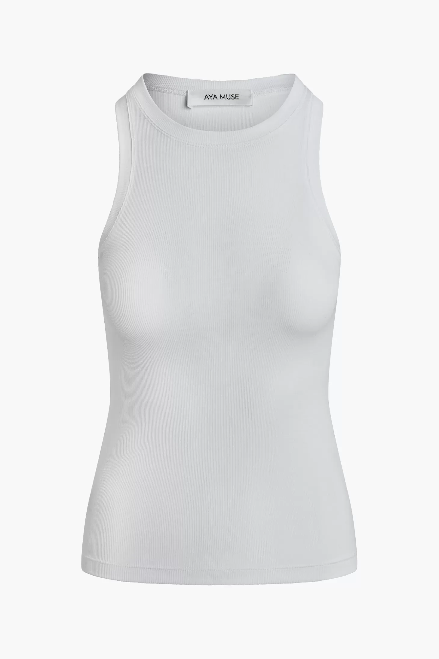 Tops<AYA MUSE RIBBED HIGH NECK TANK