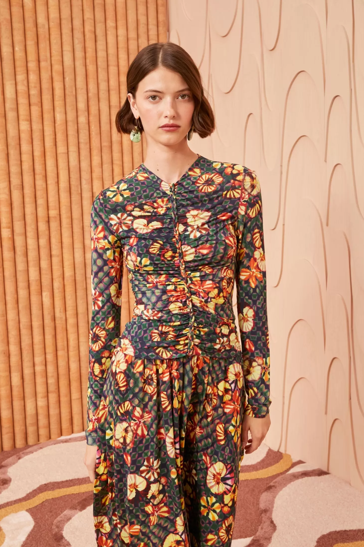 Tops<ULLA JOHNSON RICCI TOP Evergreen