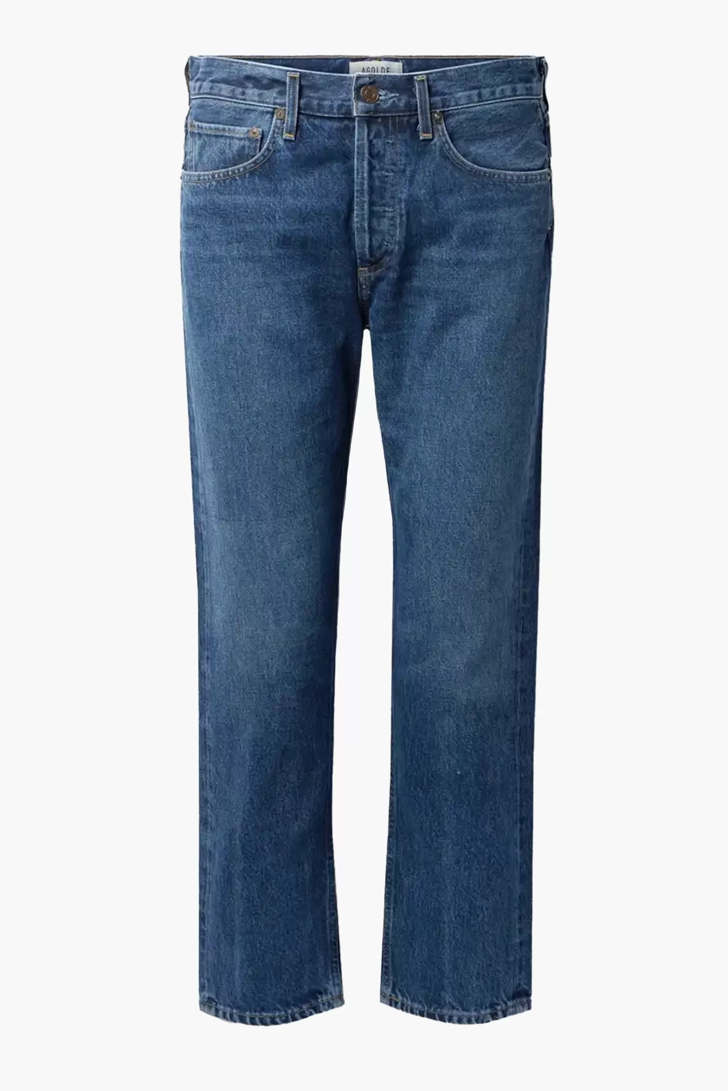 Denim<AGOLDE RILEY HIGH RISE STRAIGHT CROP