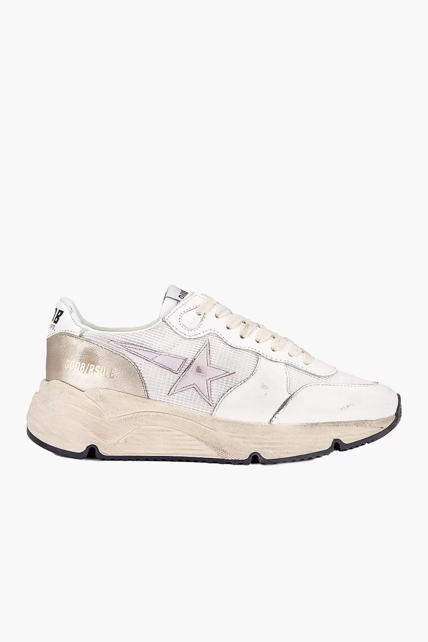 Sneakers<GOLDEN GOOSE RUNNING SOLE SNEAKER WHITE/ORCHIDHUSH/PLATINUM