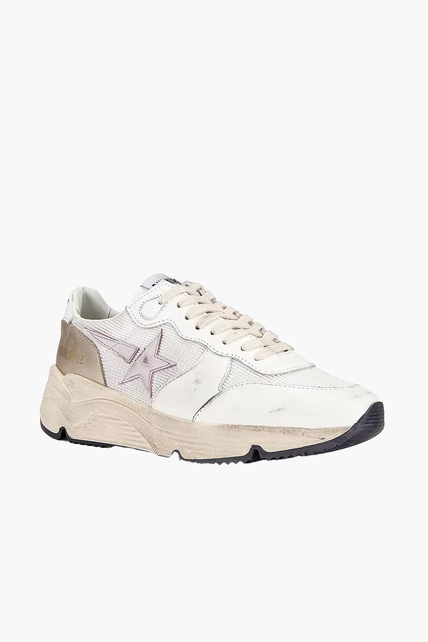 Sneakers<GOLDEN GOOSE RUNNING SOLE SNEAKER WHITE/ORCHIDHUSH/PLATINUM