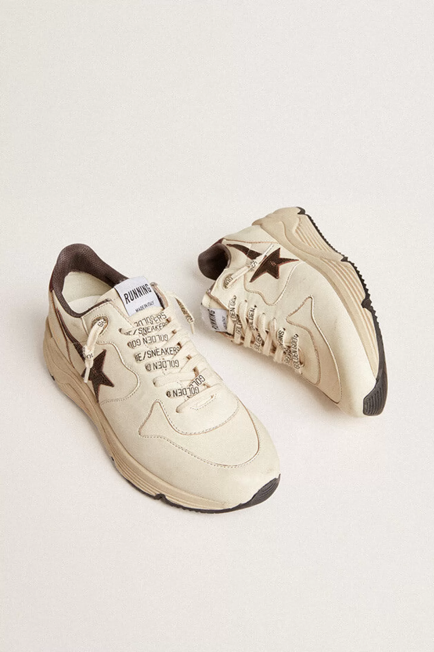 Sneakers<GOLDEN GOOSE RUNNING SOLE SNEAKER White/Bordeaux