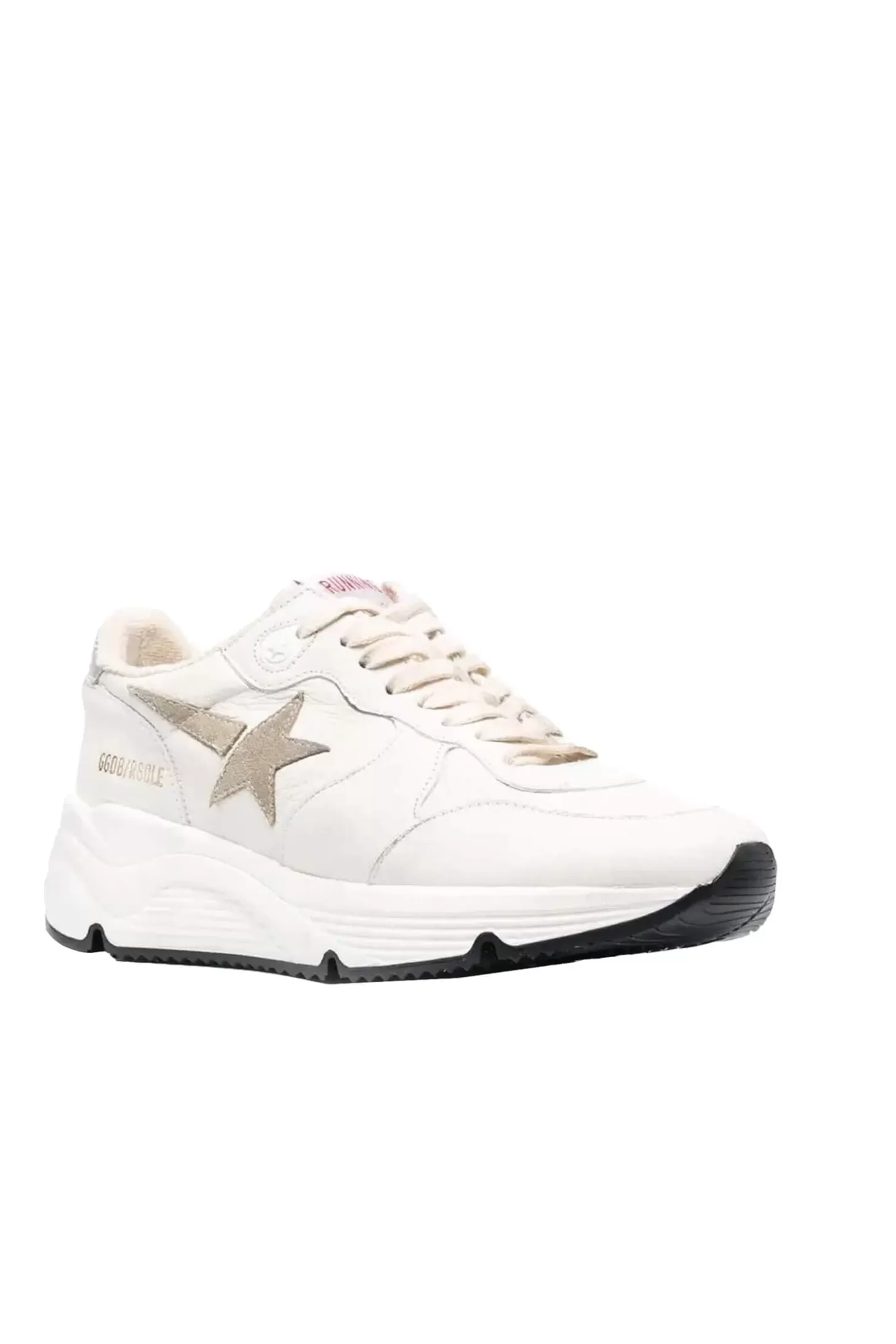Sneakers<GOLDEN GOOSE RUNNING SOLE SNEAKER WHITE/TAUPE/SILVER