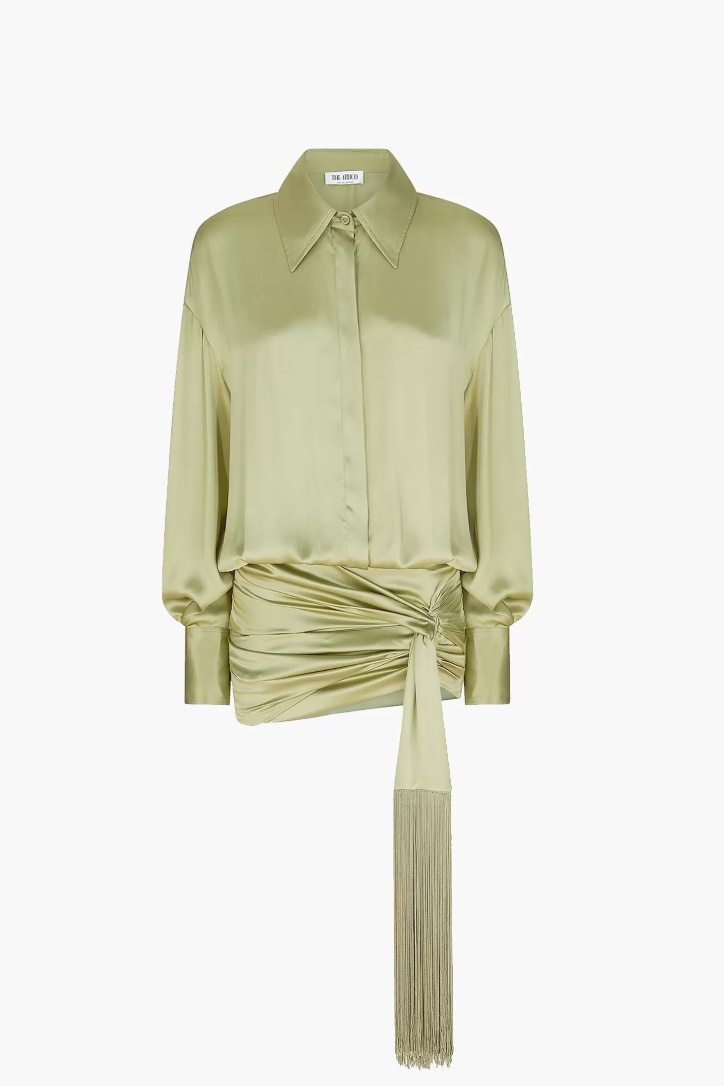 Dresses<THE ATTICO SAGE GREEN MINI DRESS Sagegreen