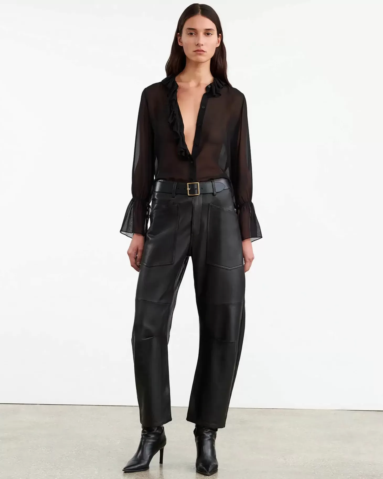 Pants<NILI LOTAN SHON LEATHER PANT