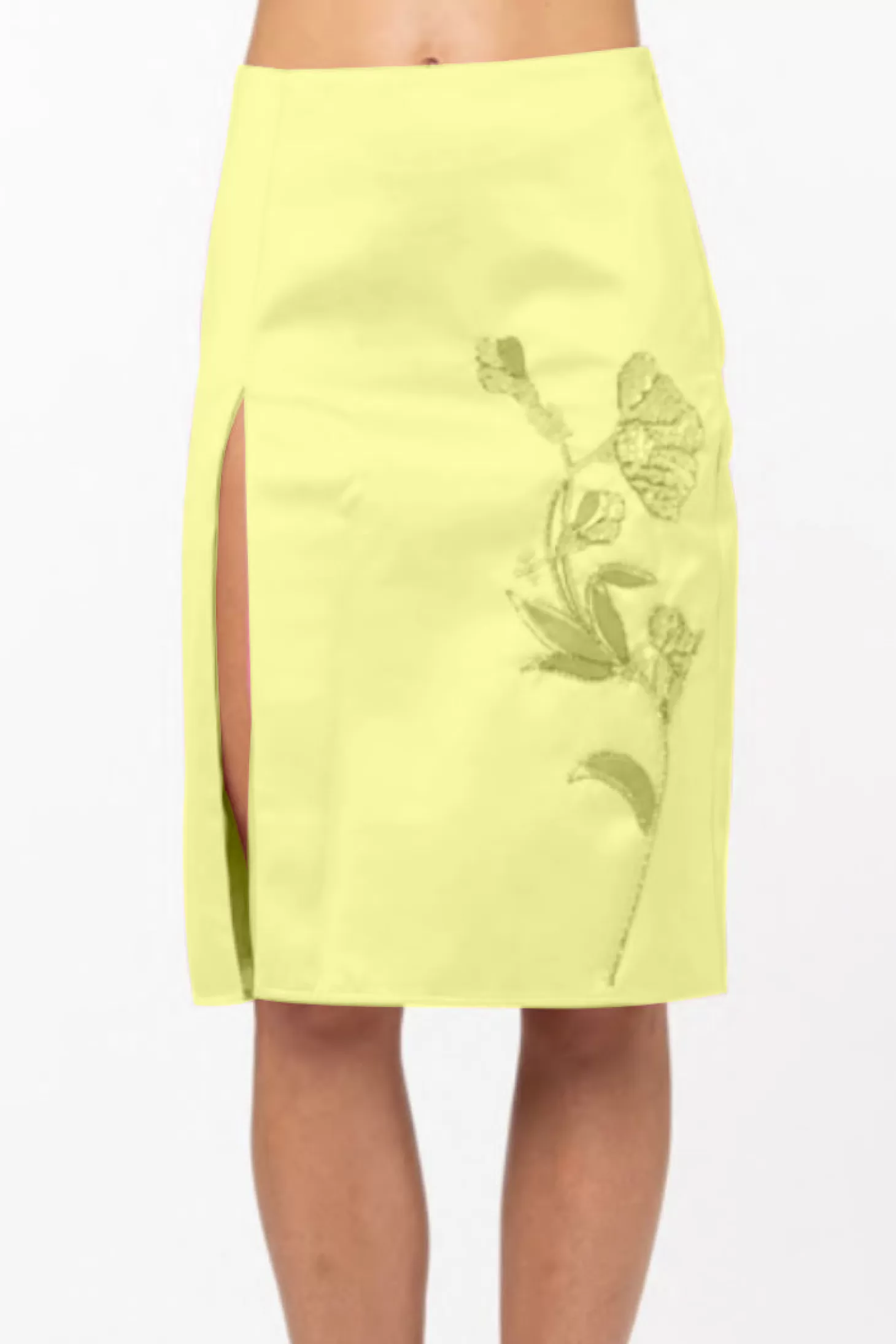 Skirts<DES PHEMMES SIDE SLIT LONGUETTE Lemonade