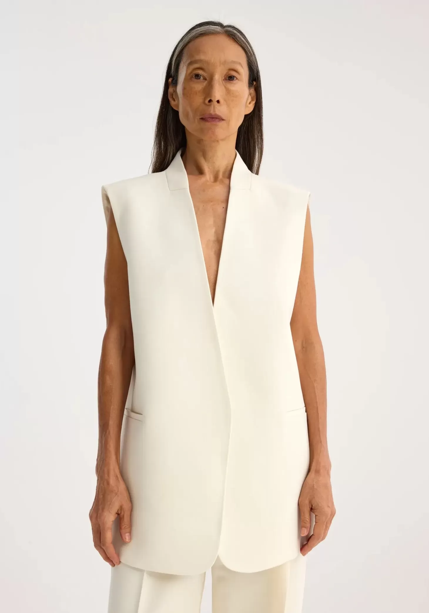 Tops | Jackets<RÓHE SLEEVELESS WOOL-BLEND BLAZER