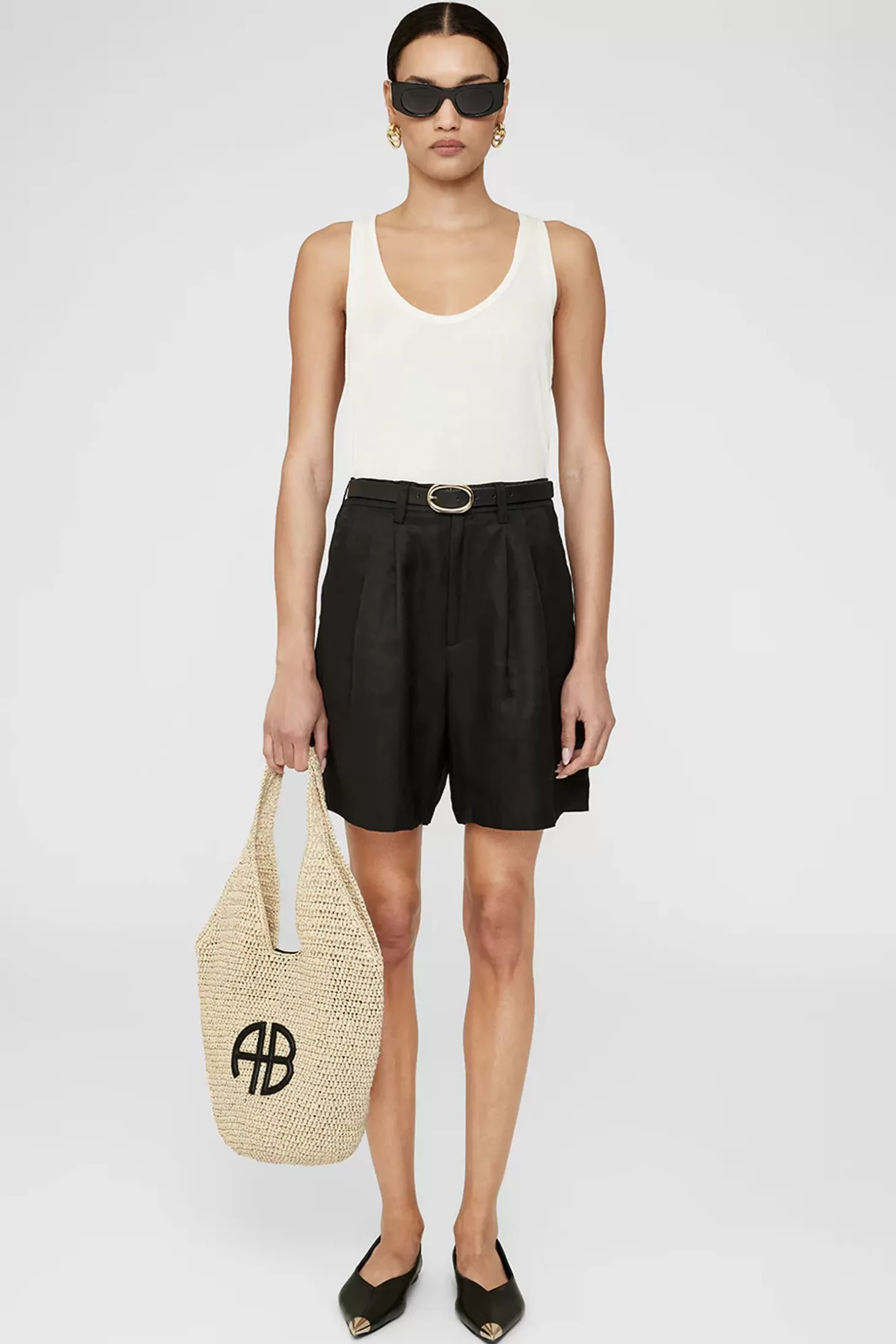Tote<ANINE BING SMALL LEAH HOBO