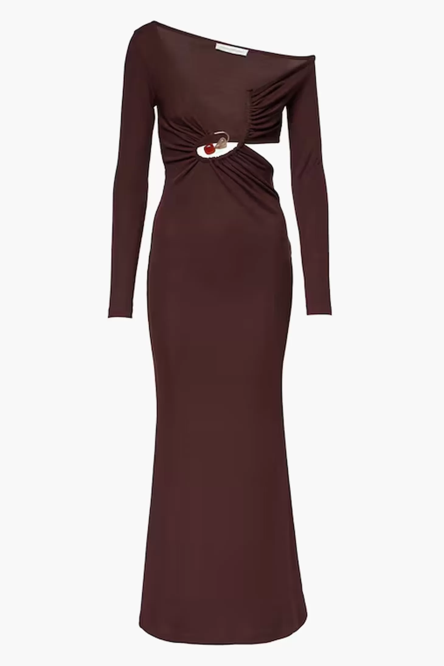 Dresses<CHRISTOPHER ESBER SPIRAL CRYSTAL L/S DRESS Mahogany