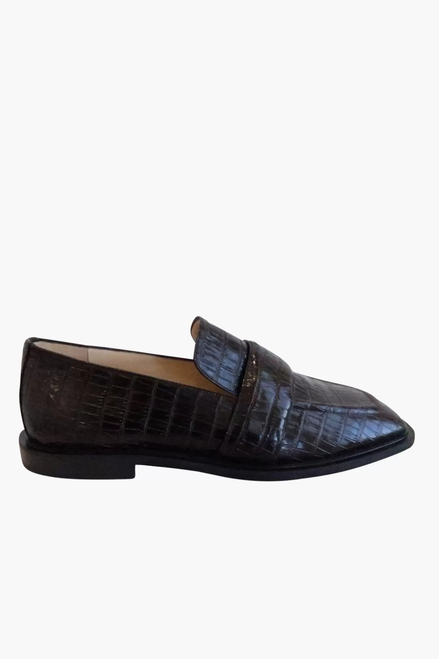 Flats<BARE BASE SQUARE LOAFER ChocCroc