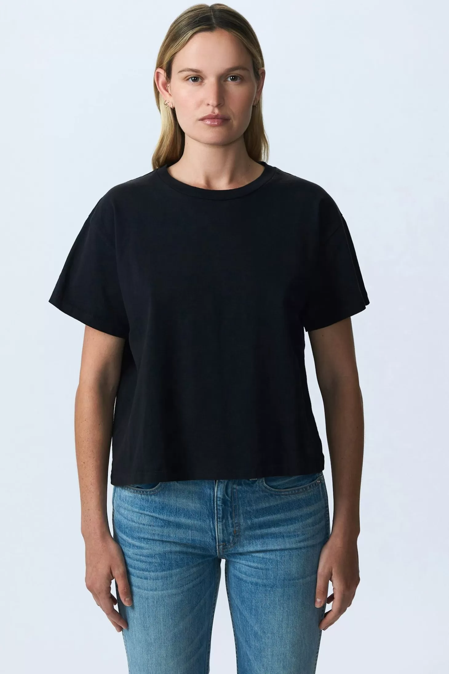 Tops<SLVRLAKE SQUARE TEE Raven
