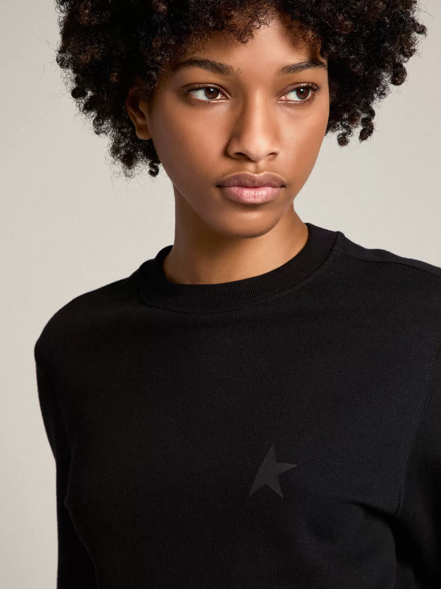 Tops | Sweatshirts & Loungewear<Golden Goose STAR ATHENA CREWNECK SWEATSHIRT Black