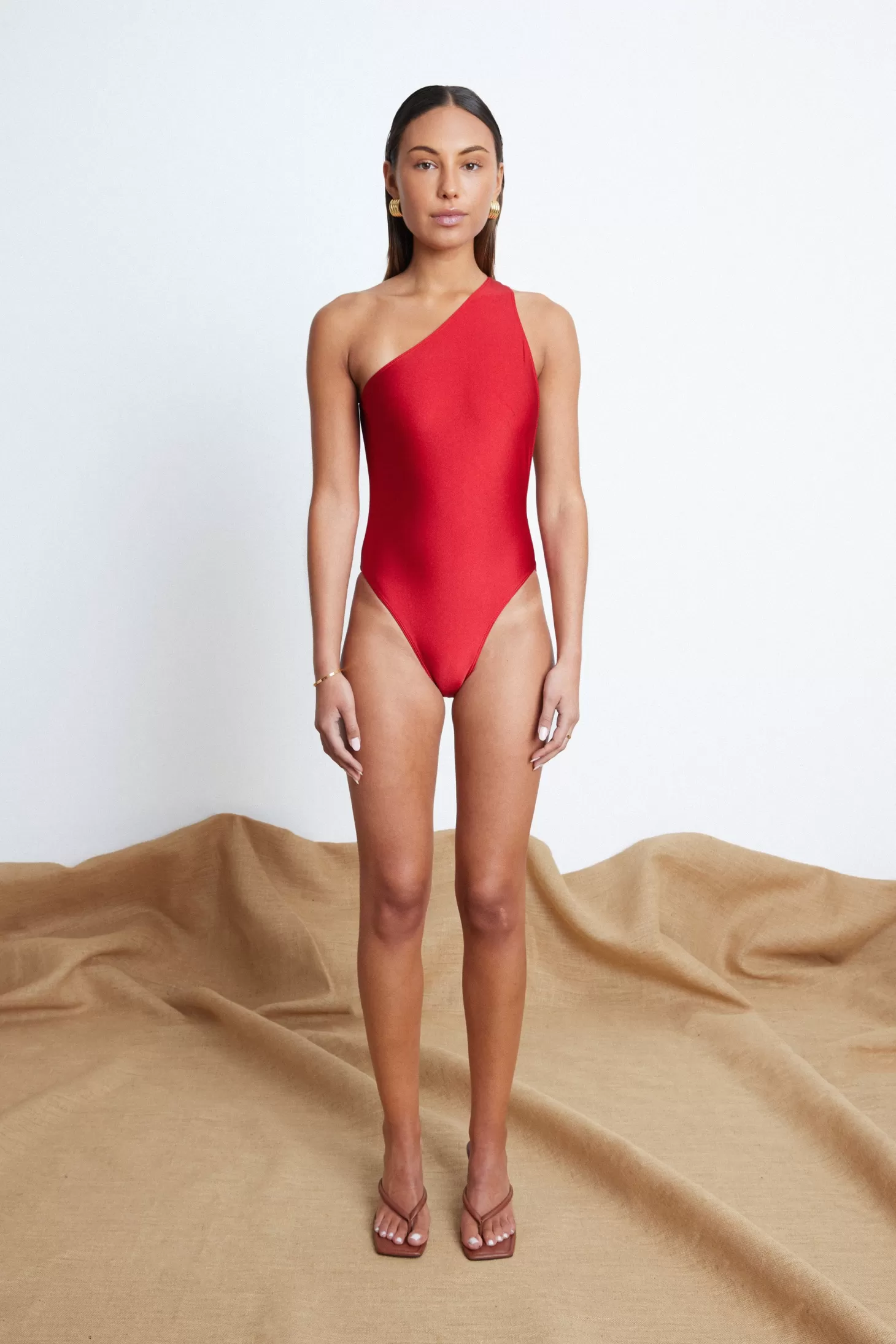 Swimwear<CULTIRA STRAP SHOULDER ONE PIECE