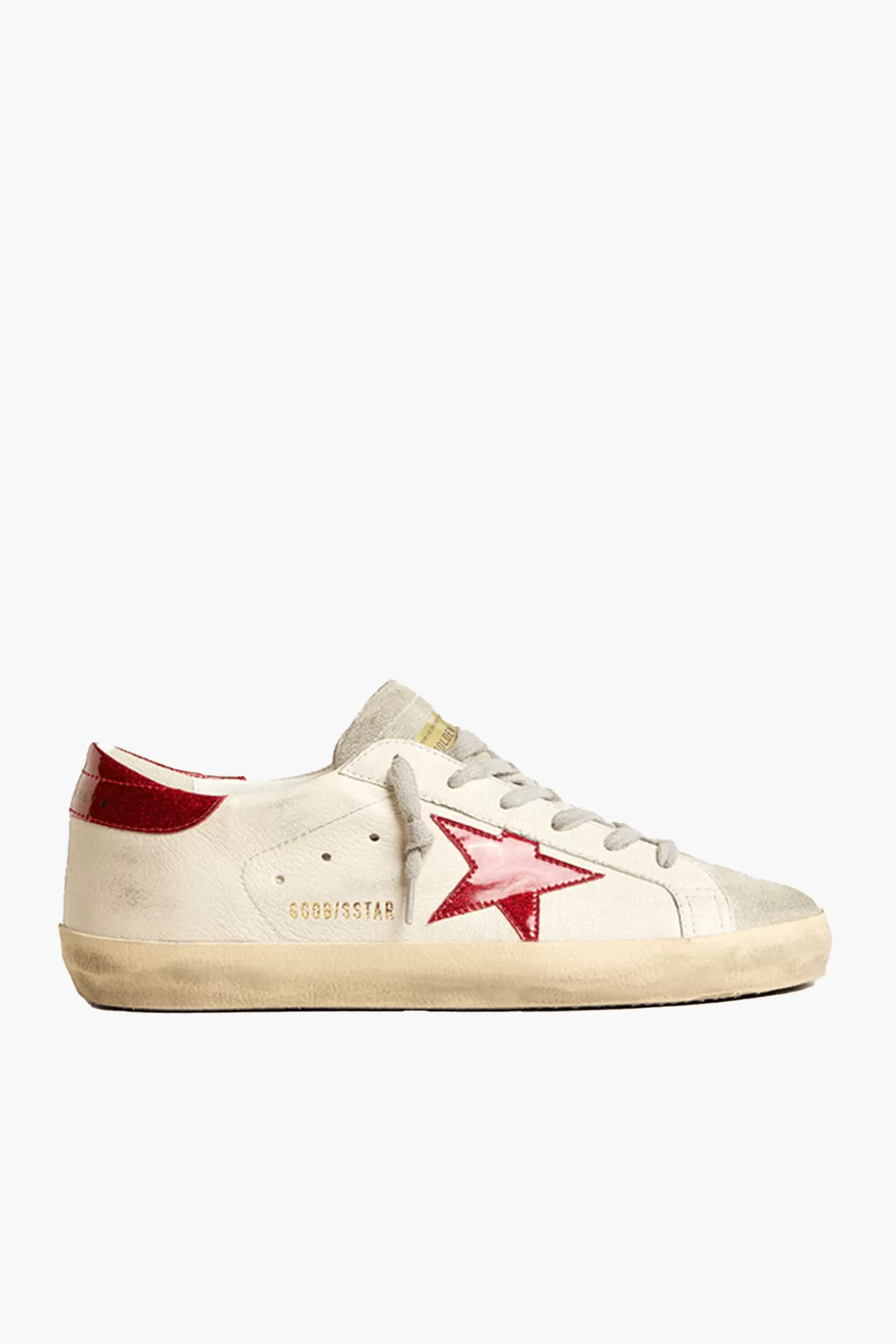 Sneakers<GOLDEN GOOSE SUPER-STAR SNEAKER White/Red/Ice
