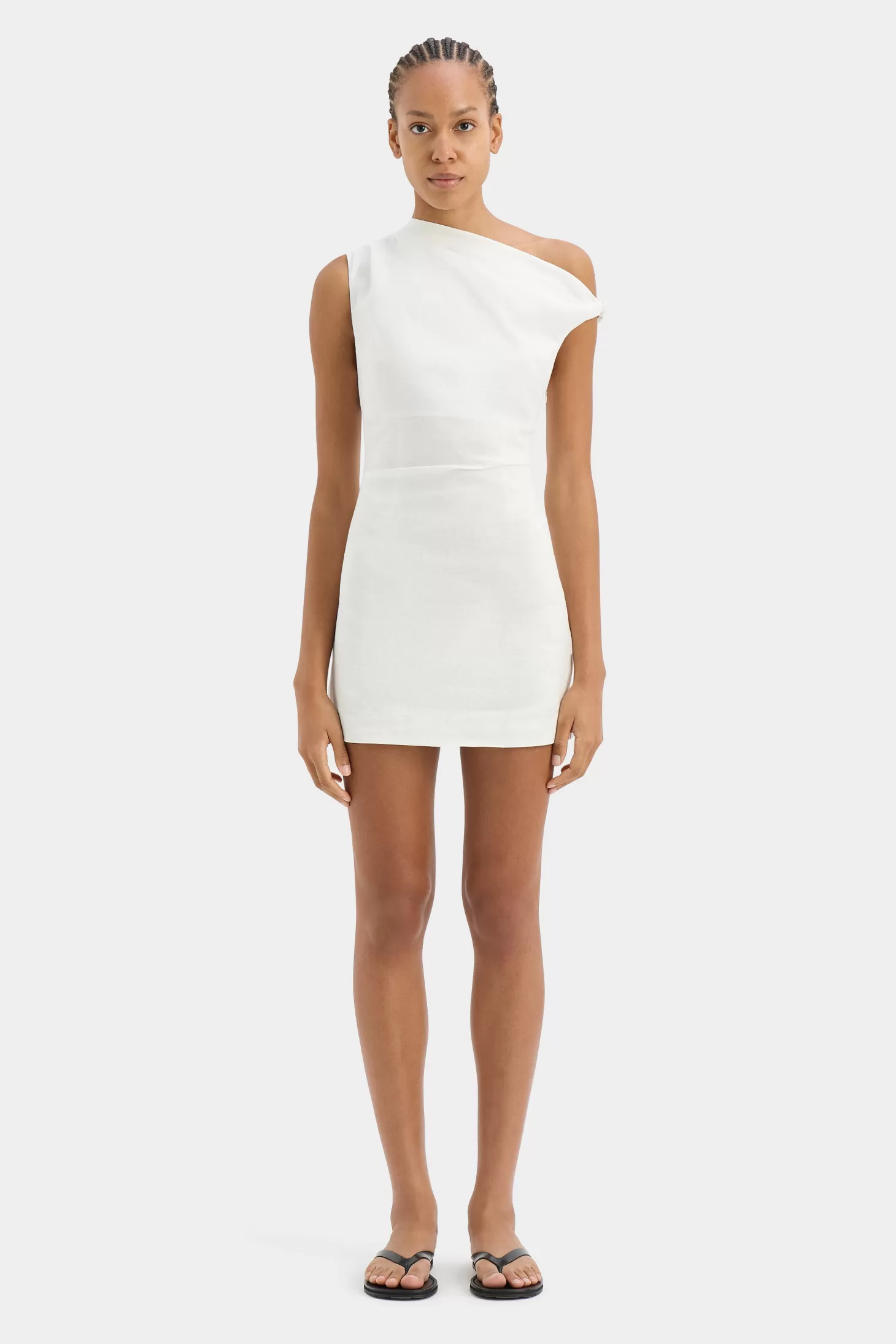 Dresses<SIR TAMARA KNOT MINI DRESS Ivory