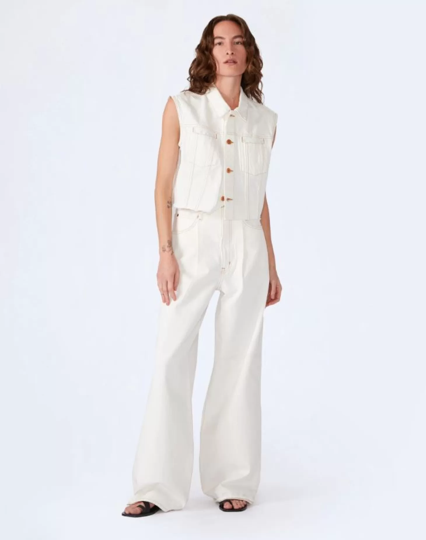 Denim<SLVRLAKE TAYLOR WIDE PLEAT JEAN