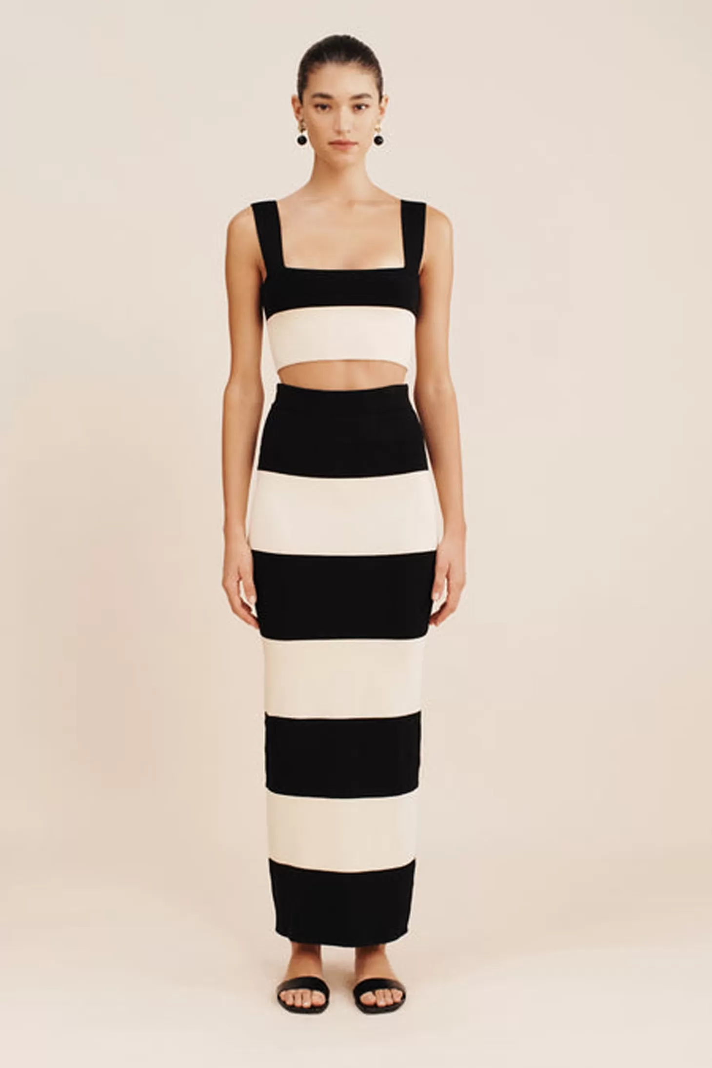 Skirts | Matching Sets<POSSE THEO SKIRT Cream&Black
